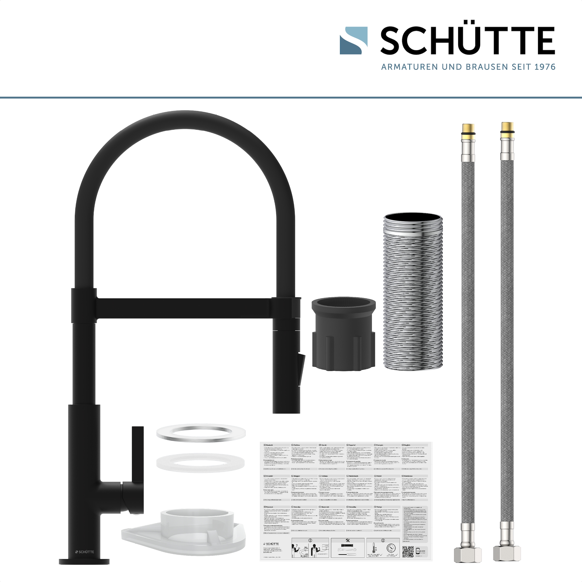 Schütte Robinet d'évier »MIAMI« fonction Cold-Start économe en énergie, pivotant à 360°, réglable en 2 positions