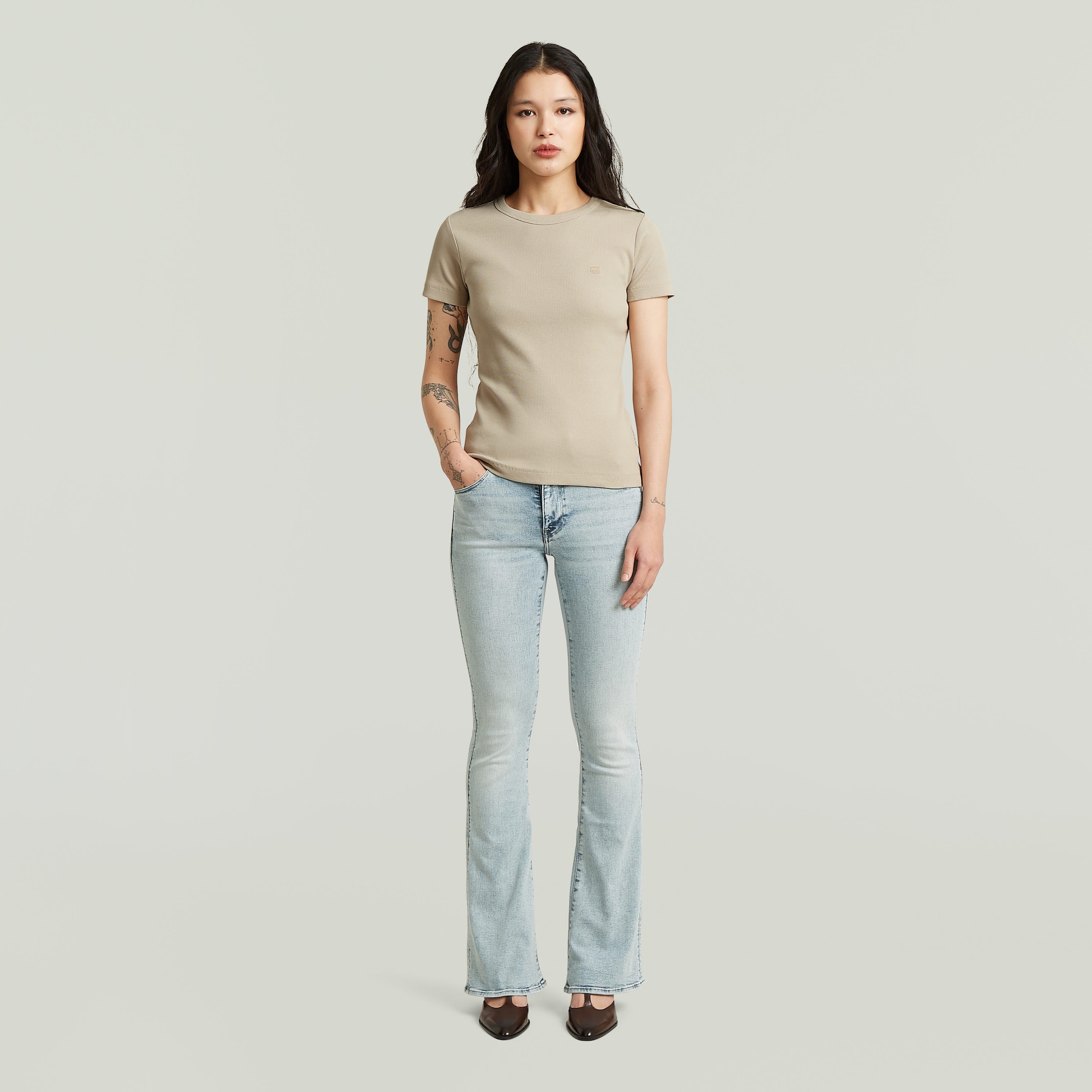 G-STAR Jeans bootcut »3301 Flare Wmn« en denim stretch