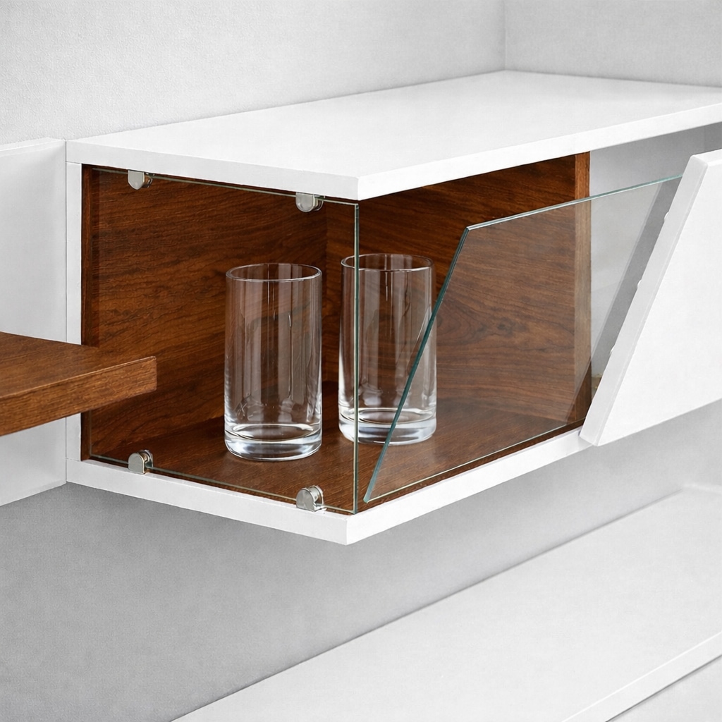 GOODproduct Ensemble de salon »Lego Anbauwand, Wohnkombination, Wohnzimmer-Set« 4 cuis tlg.