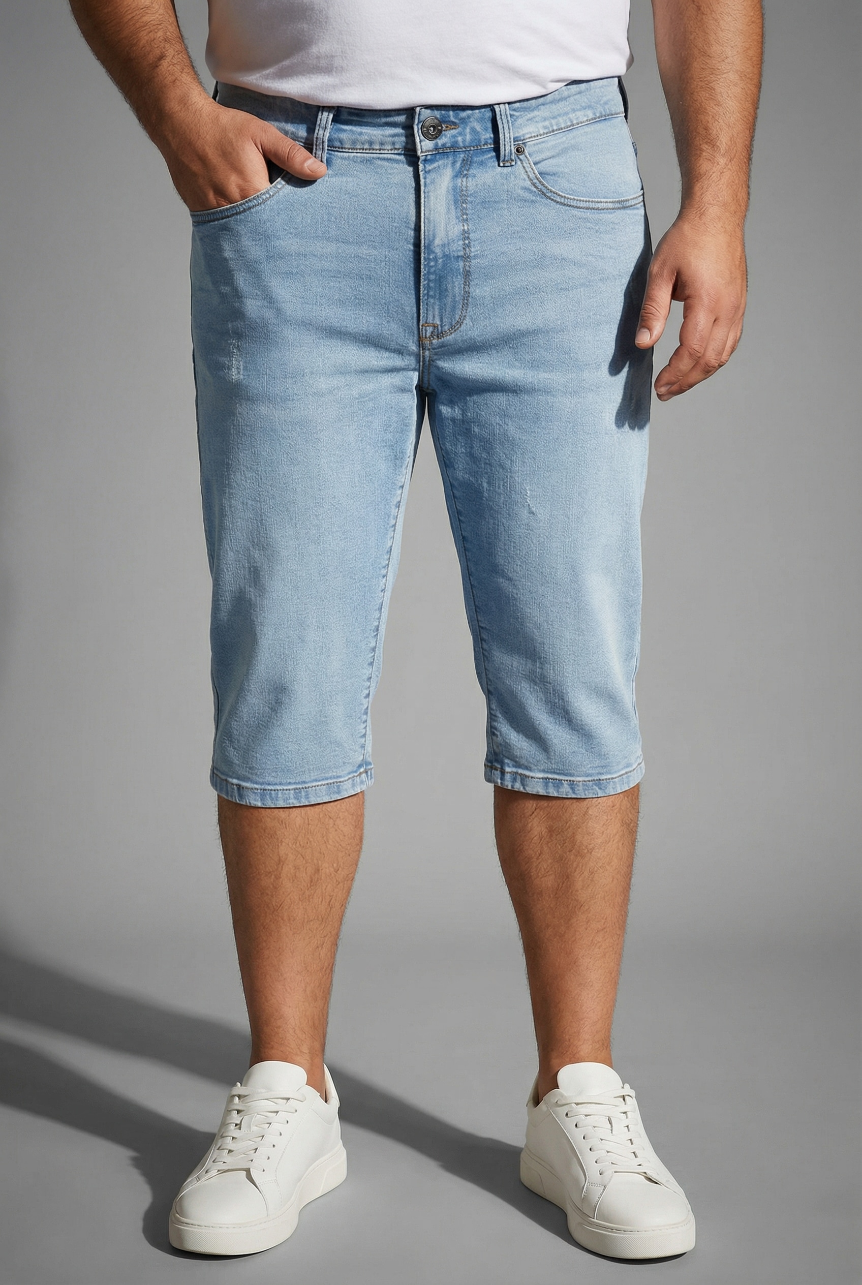 Man's World Plus Jeansbermudas »Grosse Grössen« gerade geschnittenes Bein, normale Leibhöhe, Regular-Fit