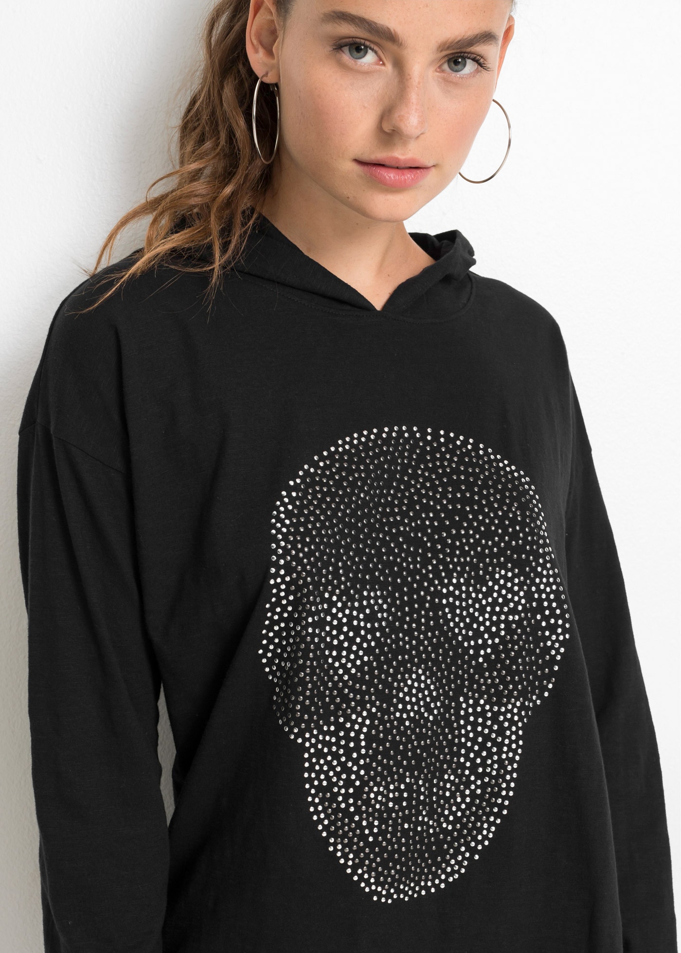 bonprix T-shirt long »Oversize-Longshirt mit Kapuze« Oversize-Longshirt mit Kapuze