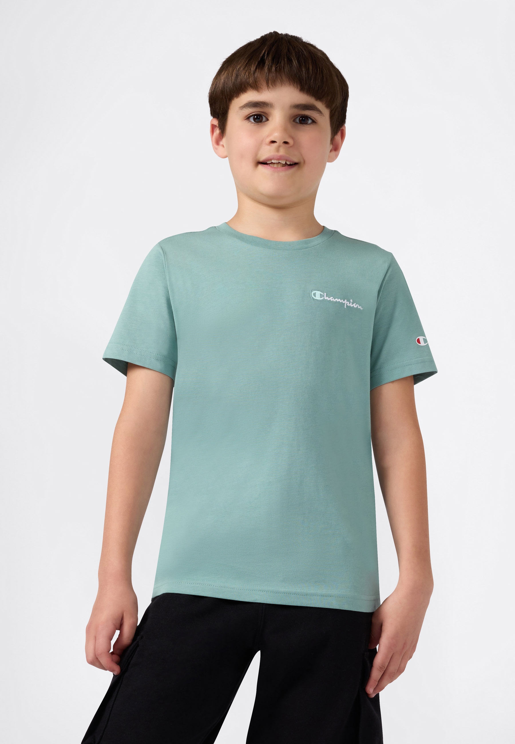 Champion T-Shirt »ICONS CONTRAST Crewneck T-Shirt« 1 Stk. klassischer Schnitt, Kurzarm, für Kinder, für Sportmode