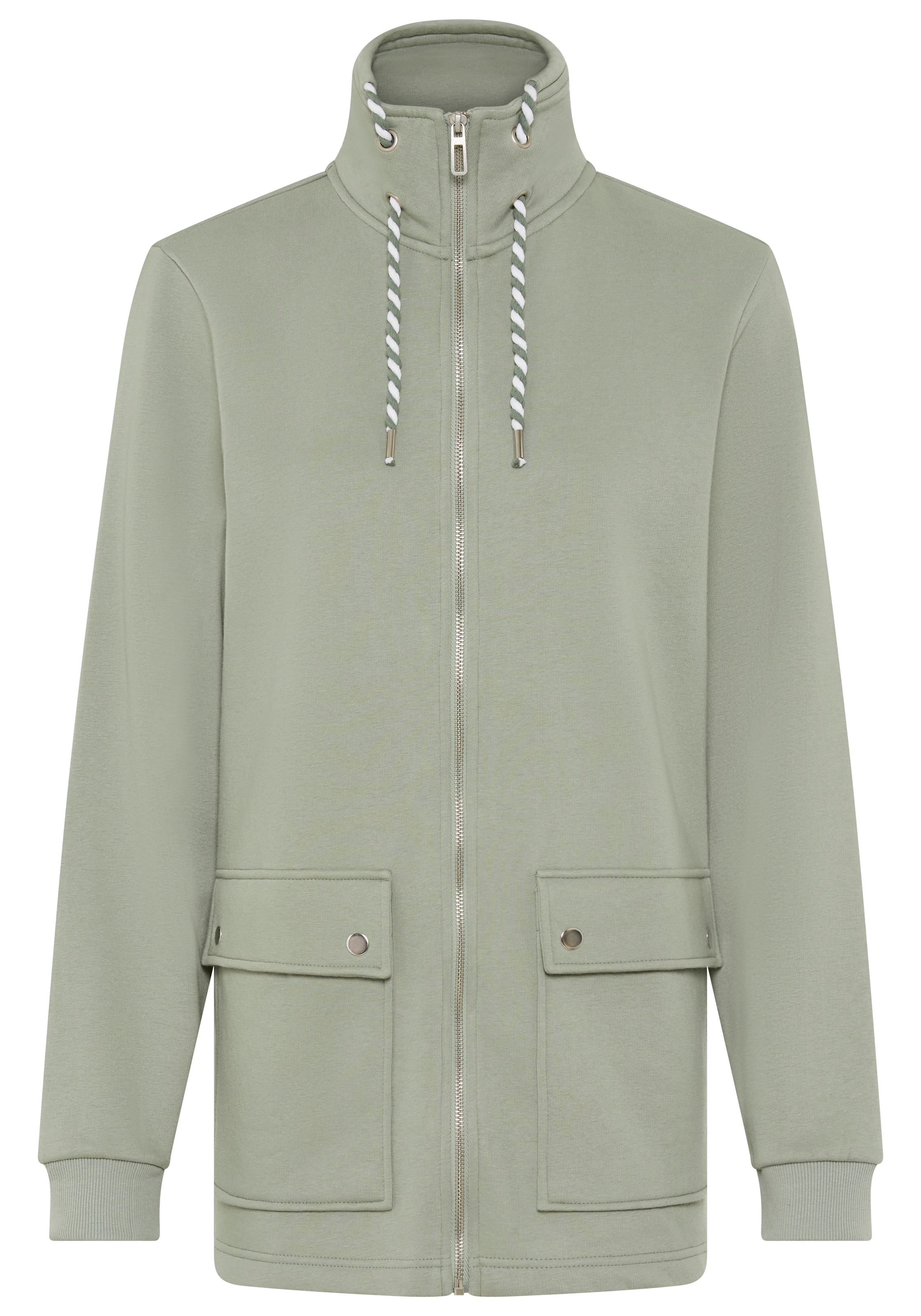 Laura Scott Veste sweat Weiche Baumwollmischung mit Stehkragen und Aussentaschen