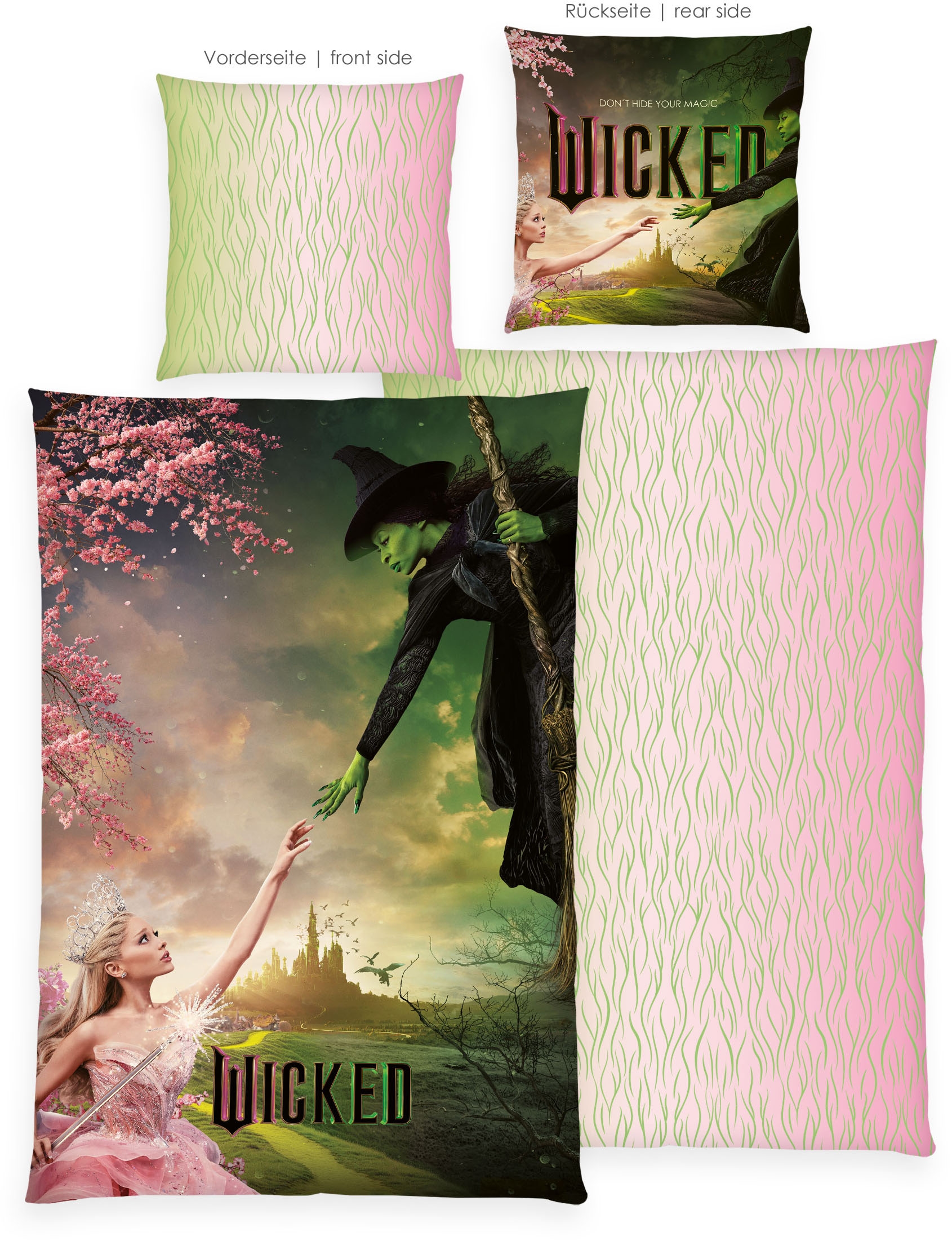 Wicked Linge de lit »Wicked« 2 cuis Parure de lit réversible