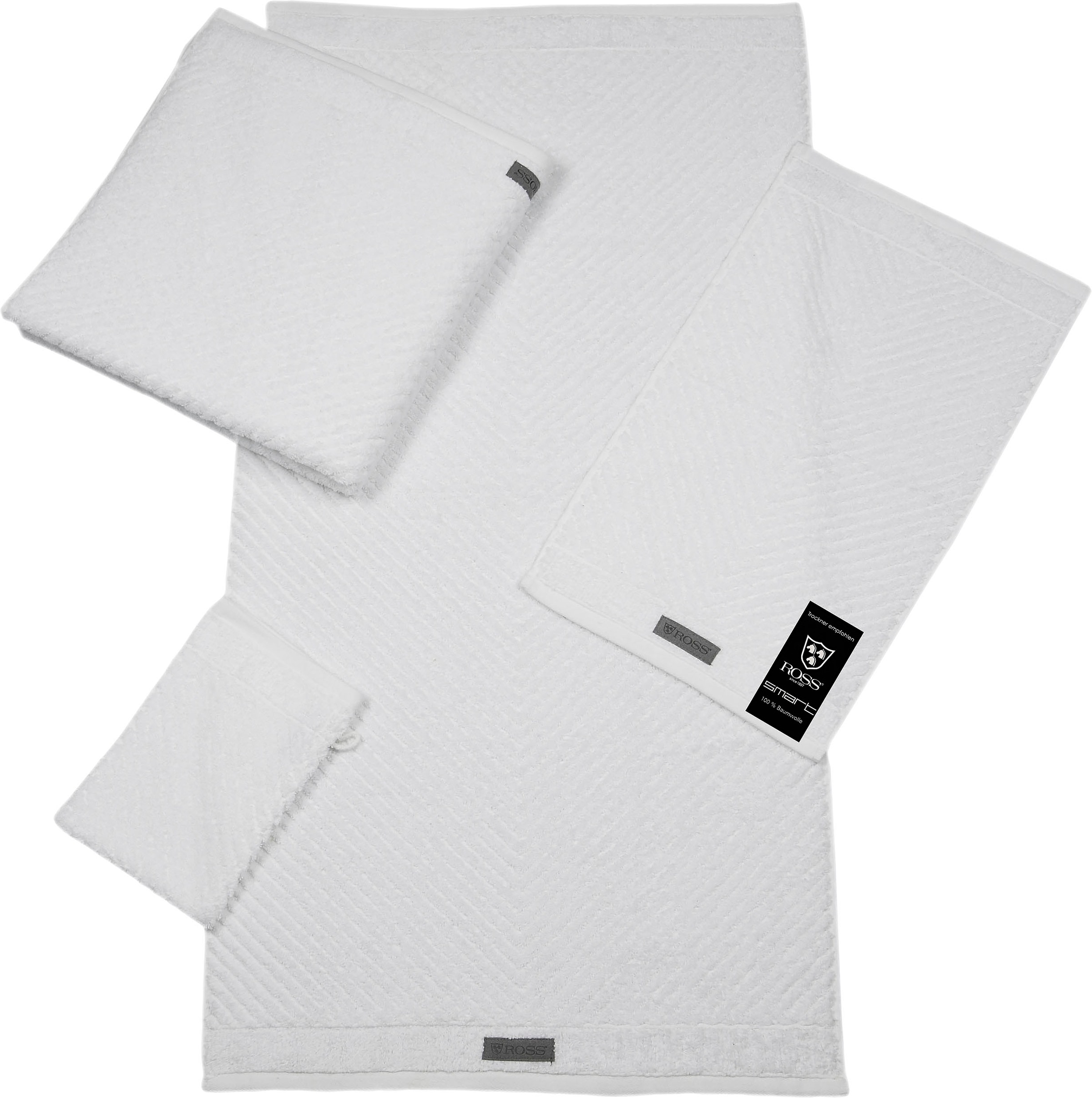 ROSS Drap de douche »Smart« Uni-Rippe mit Velourslabel