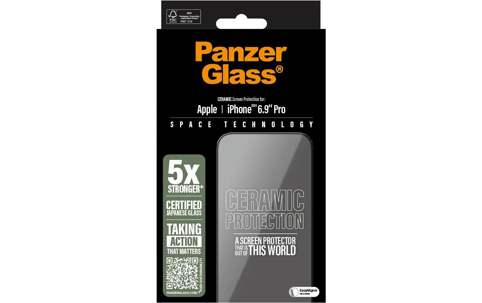 PanzerGlass Displayschutzglas »Ultra Wide Fit Ceramic iPhone 16 Pro Max« für iPhone 16 Pro Max 1 Stk. tlg.