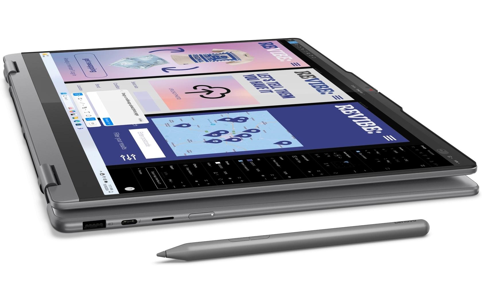 Lenovo Ordinateur portable »Notebook Yoga 7 2-in-1 16ILL10 Copilot+ PC (Intel)« / 16 ″ Intel Core Ultra 7 1.000 Go SSD NPU intégrée (Neural Processing Unit)