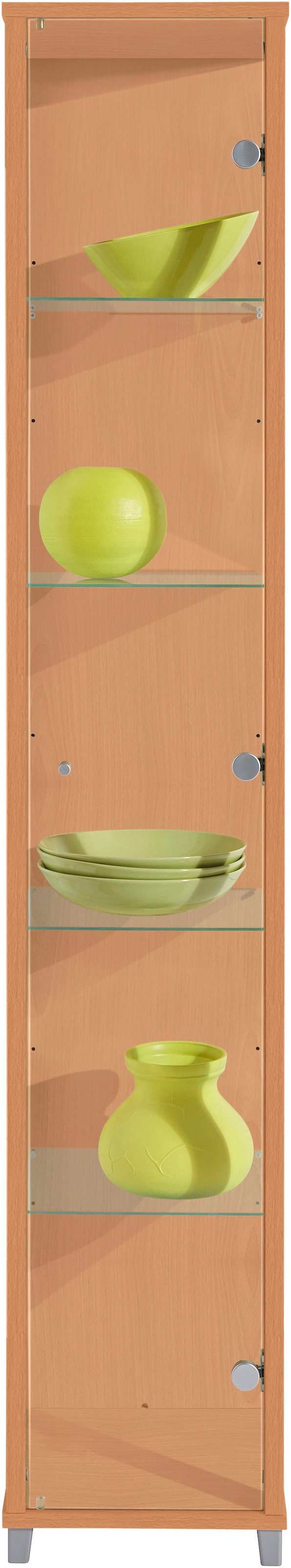 fif möbel Vitrine »OPTIMA Höhe ca. 172 cm« Standvitrine/Glasvitrine 1x Glastür,perfekt für Sammler,Sammlervitrine