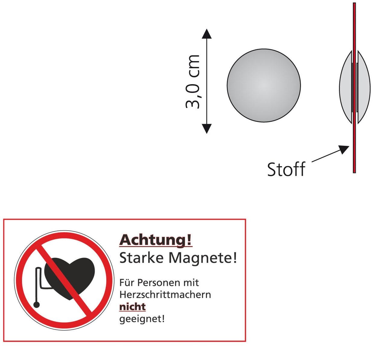 Liedeco Dekomagnet für metallische Flächen