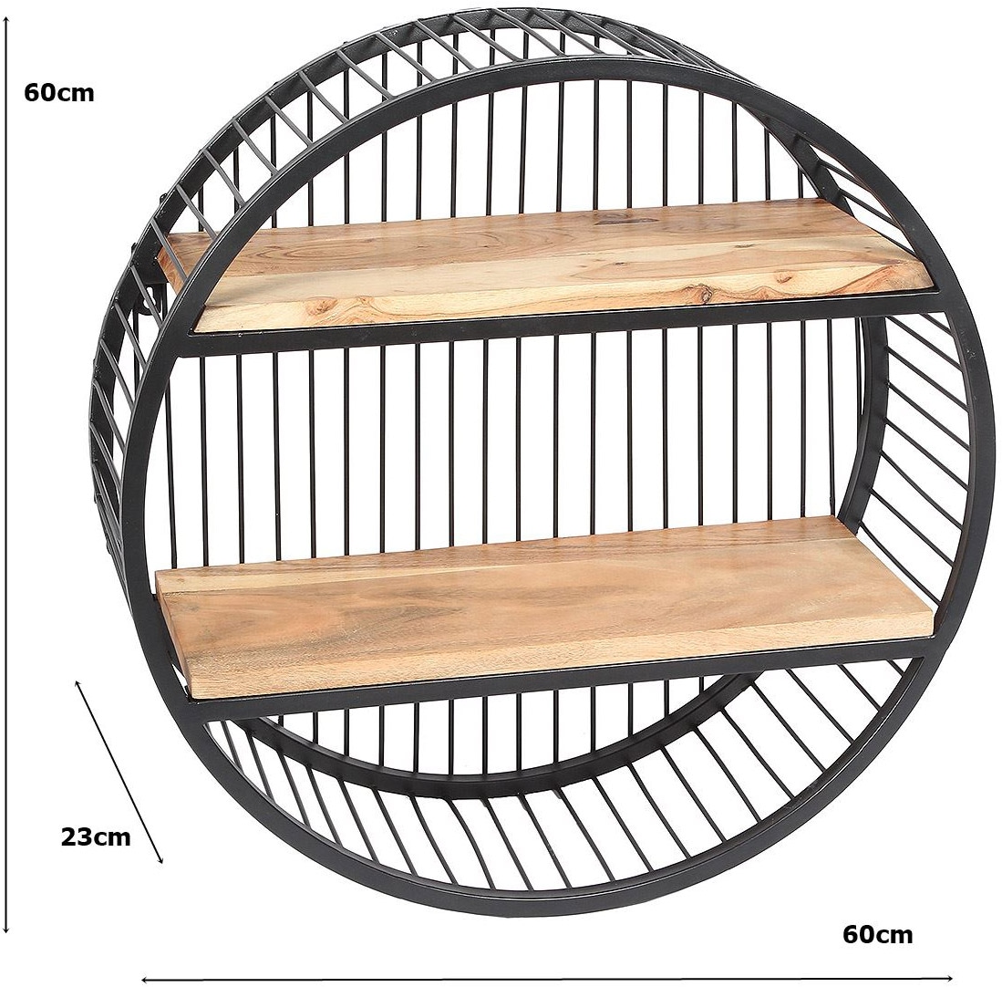 Ambiente Haus Étagère murale »Urban rundes Wandregal - (H) 60cm« 1 cuis tlg.