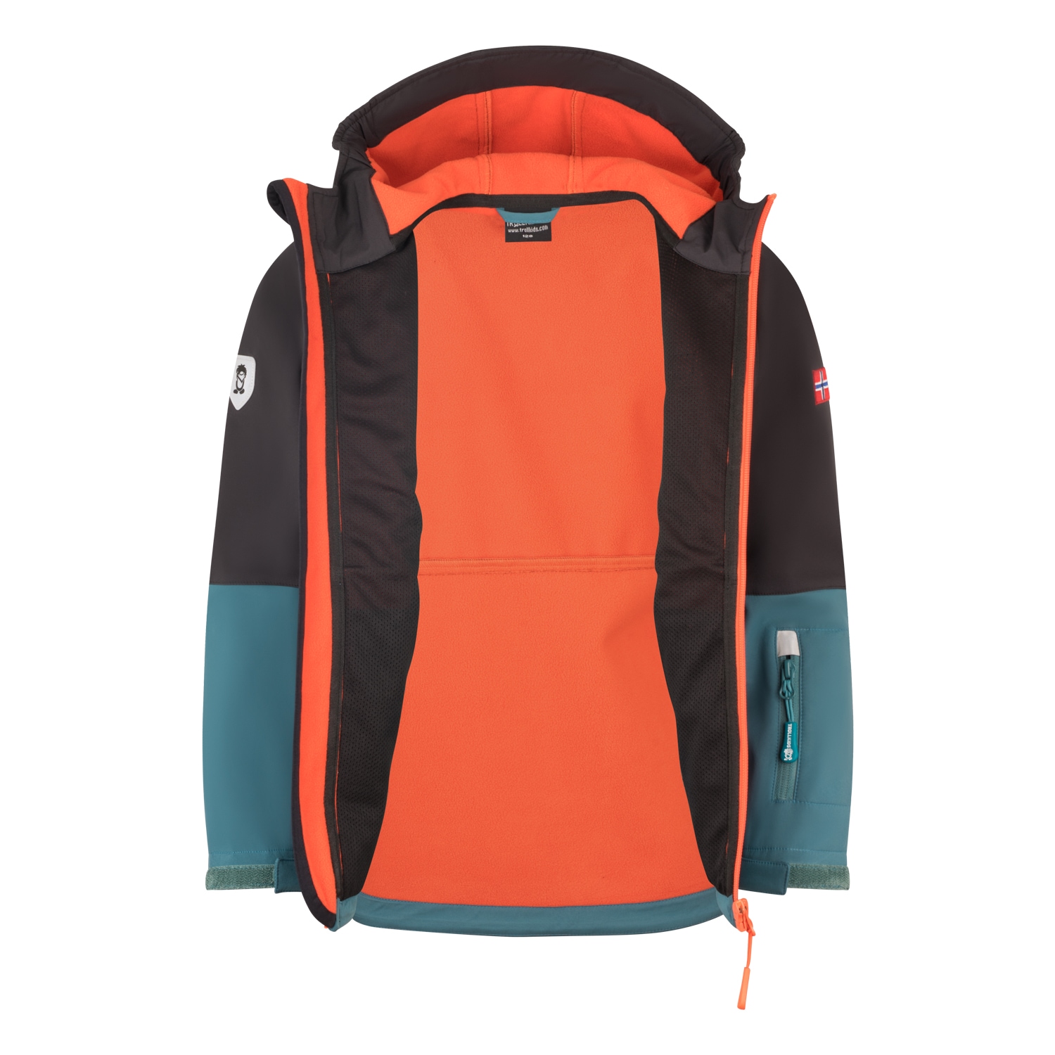 TROLLKIDS Softshelljacke »Kids Skjorta Jacket« sportliche Softshelljacke, aus Polyester, wasserabweisend, winddicht