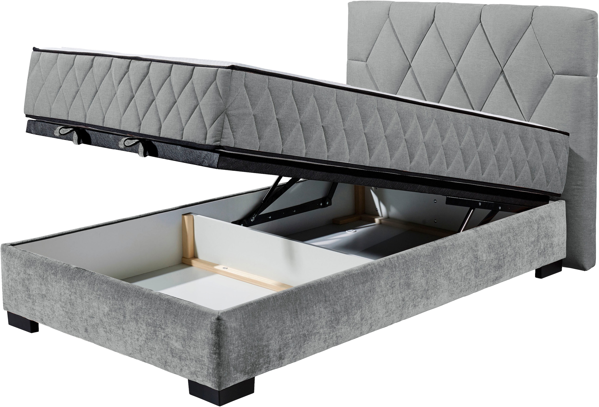 ED EXCITING DESIGN Lit de boxe »Nagol« avec coffre de lit, avec matelas réversible, disponible en différentes largeurs