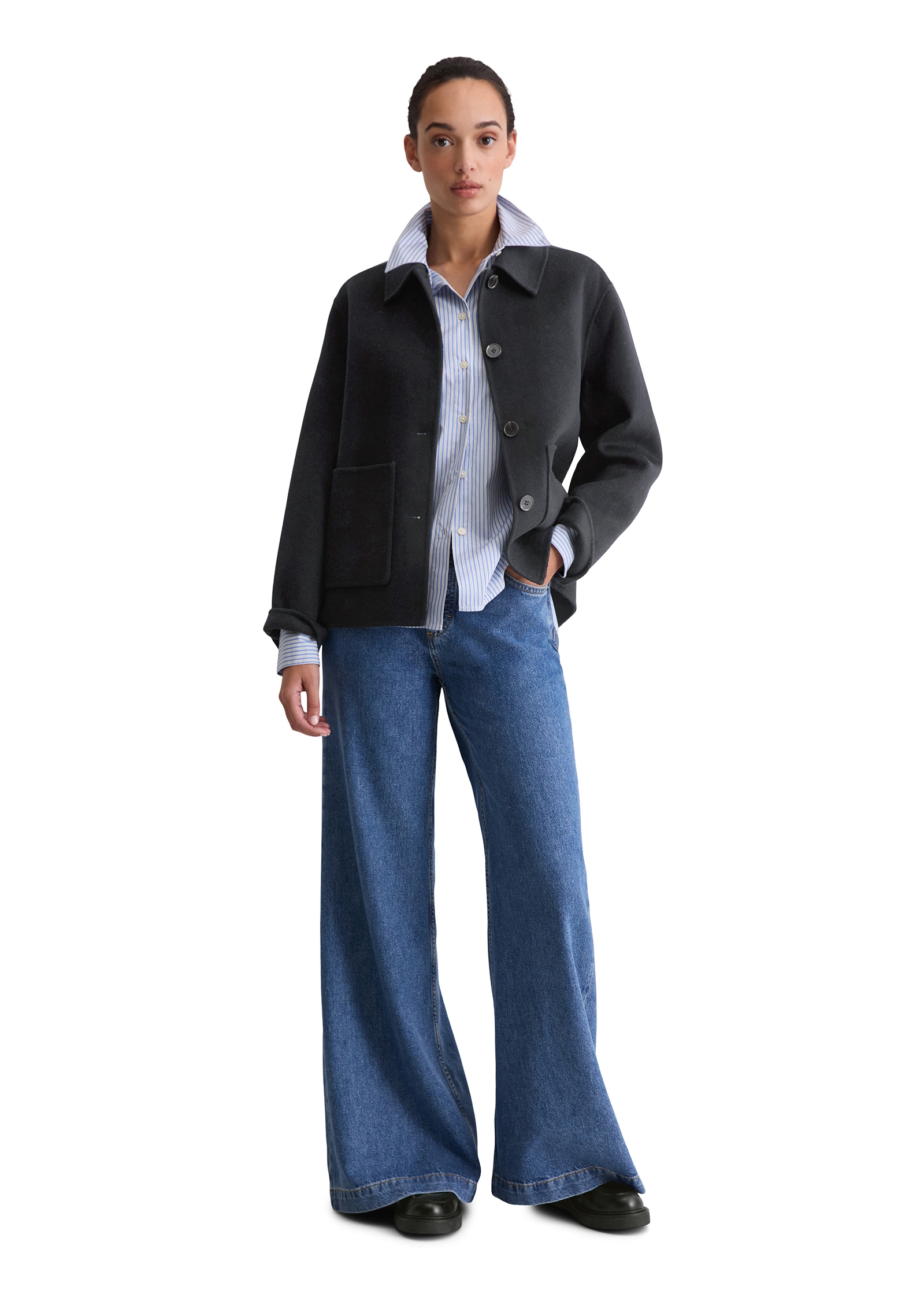 Marc O'Polo Hemdjacke »regular fit aus edlem Woll-Doubleface«