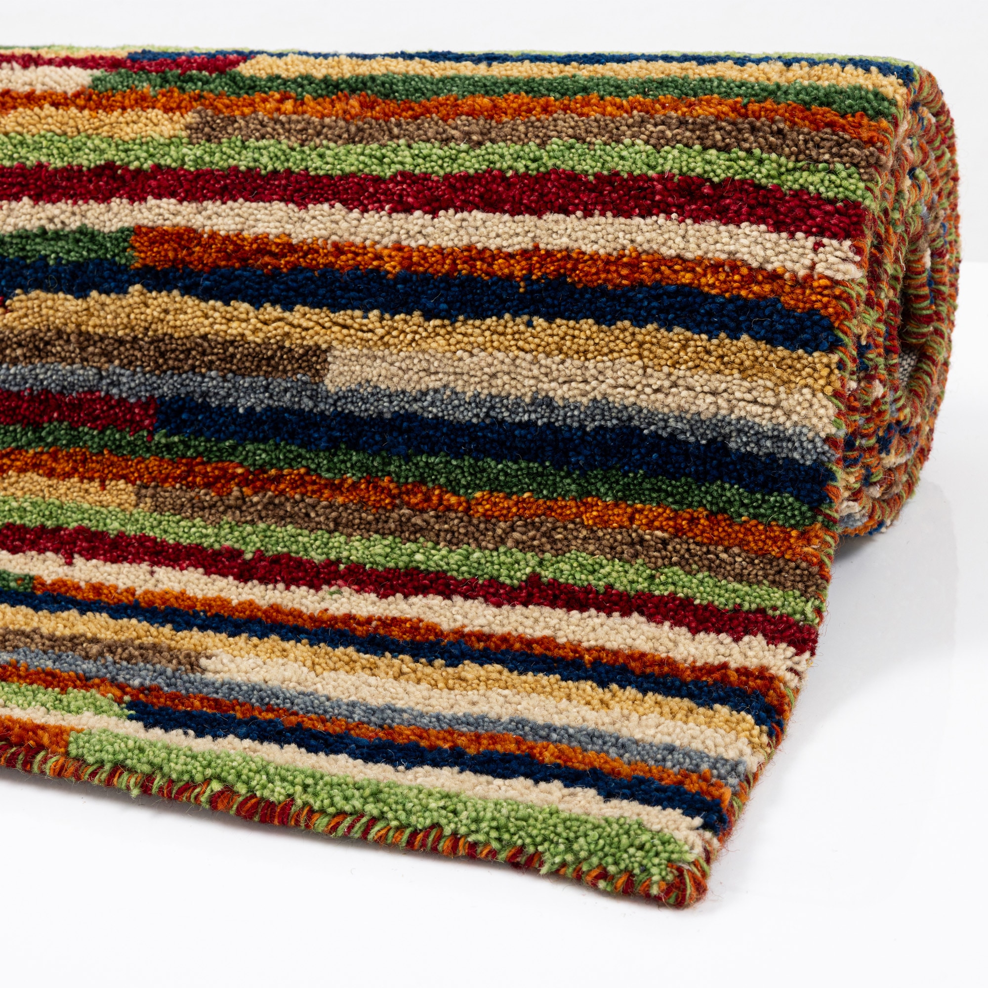 THEKO Tapis en laine »Gabbeh Multi, Handgefertigt, Teppich, meliert, reine Wolle,« Rectangulaire 15 mm Höhe Wohnzimmer, Schlafzimmer, Esszimmer