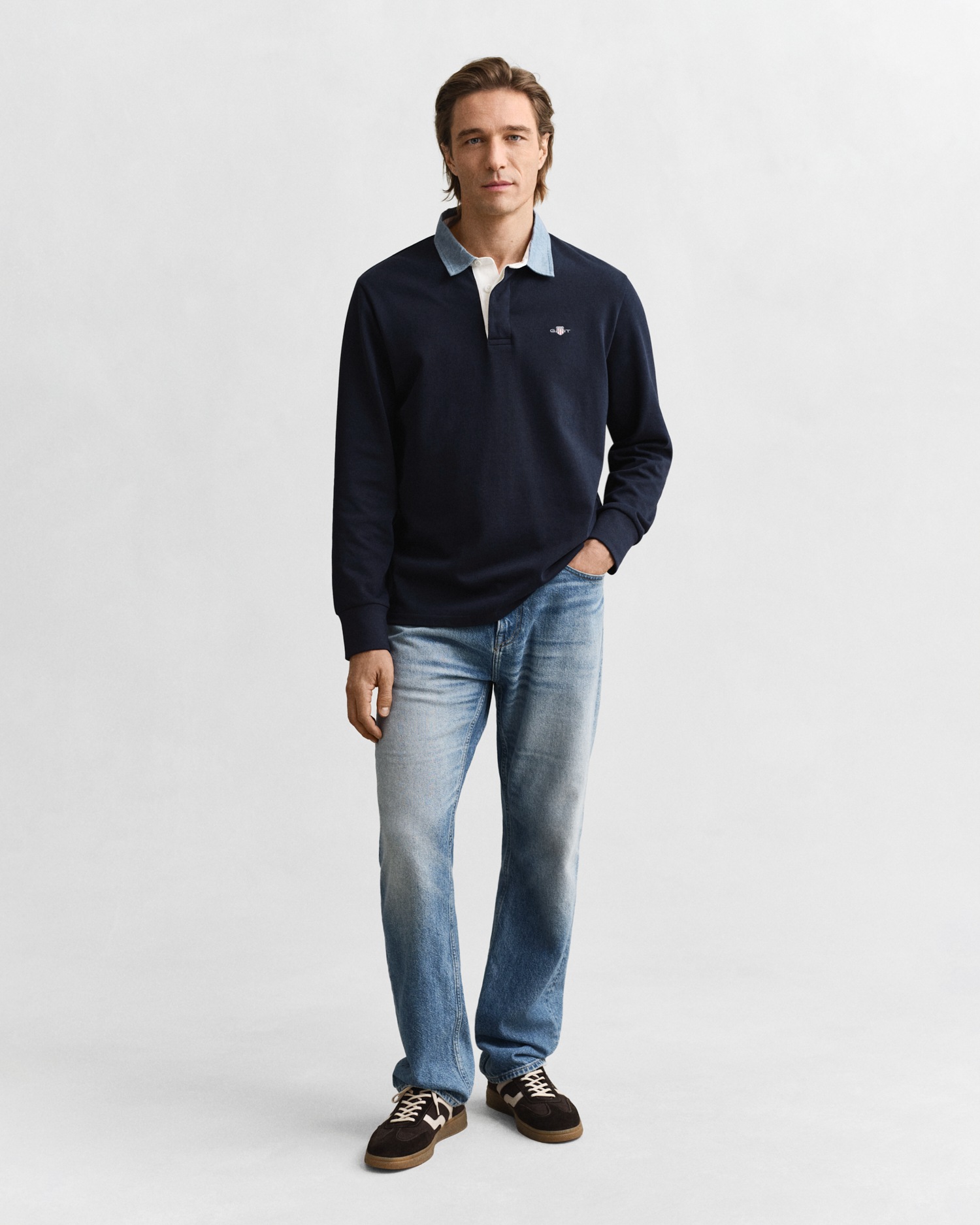 Gant Langarm-Poloshirt »REG CHAMBRAY HEAVY RUGGER«