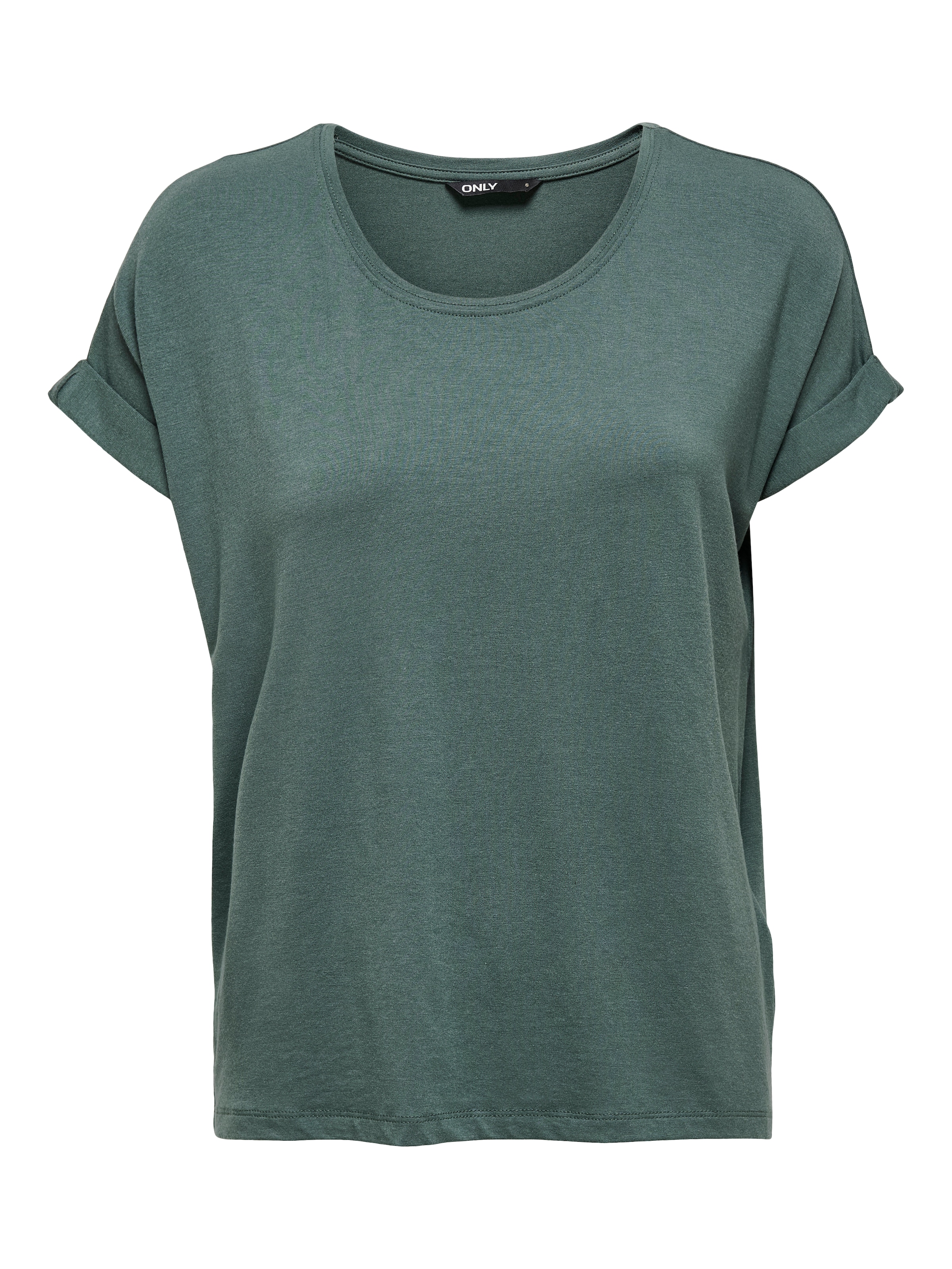 ONLY T-shirt »ONLMOSTER – T-Shirt mit melierter Optik und elastischem Material« meliert, casual, lässig geschnitten, Viskosemischung, Rundhals