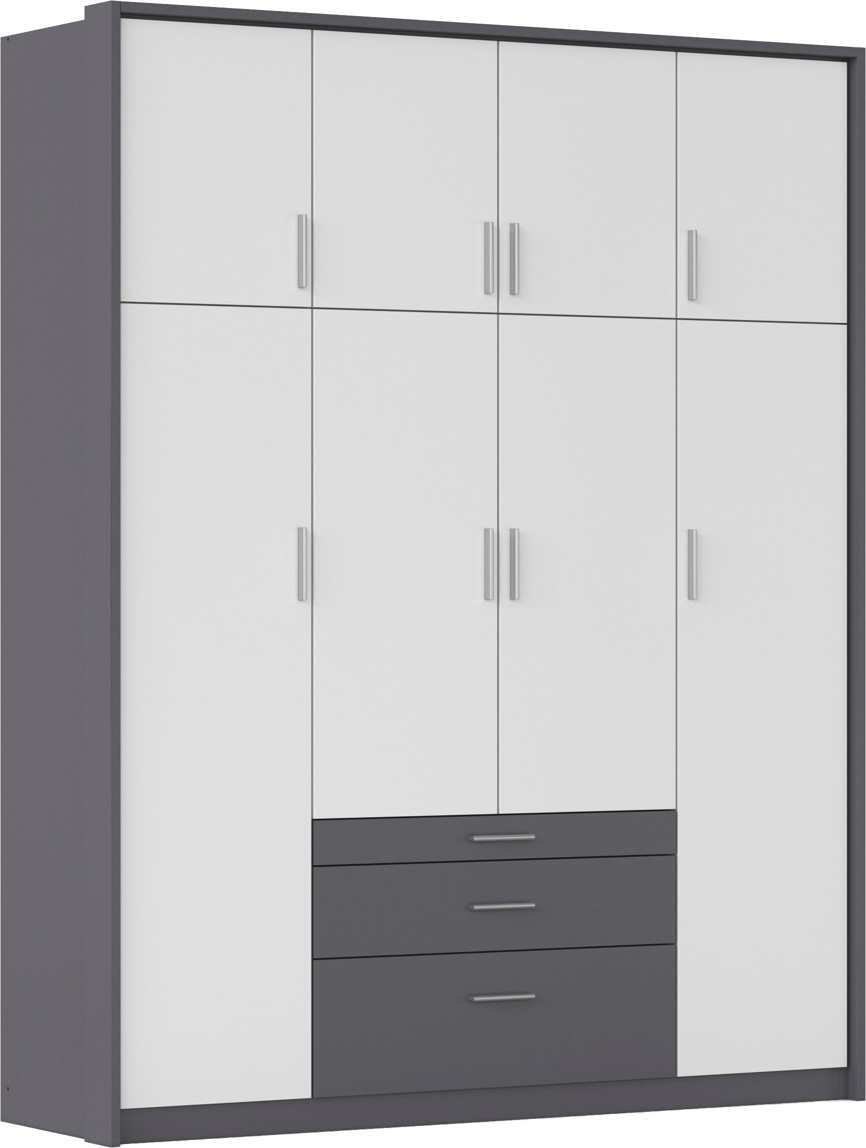 rauch Armoires à vêtements »Schrank Drehtürenschrank Garderobe Ankleide Schlafzimmer HILDESHEIM« Largeurs : 185/275 cm, hauteur 231 cm,  tiroir supérieur avec compartiments pratiques MADE IN GERMANY