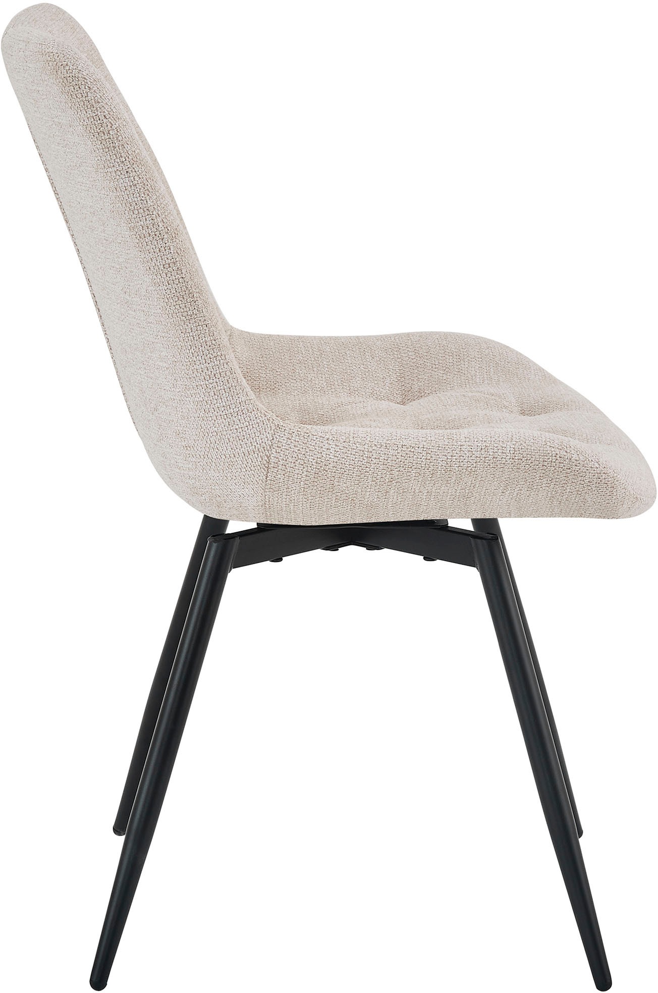 byLIVING Chaise de salle à manger »Aragon« (Ensemble) 2 cuischaise pivotante à 360 degrés, revêtement en tissu tissé de qualité avec matelassage