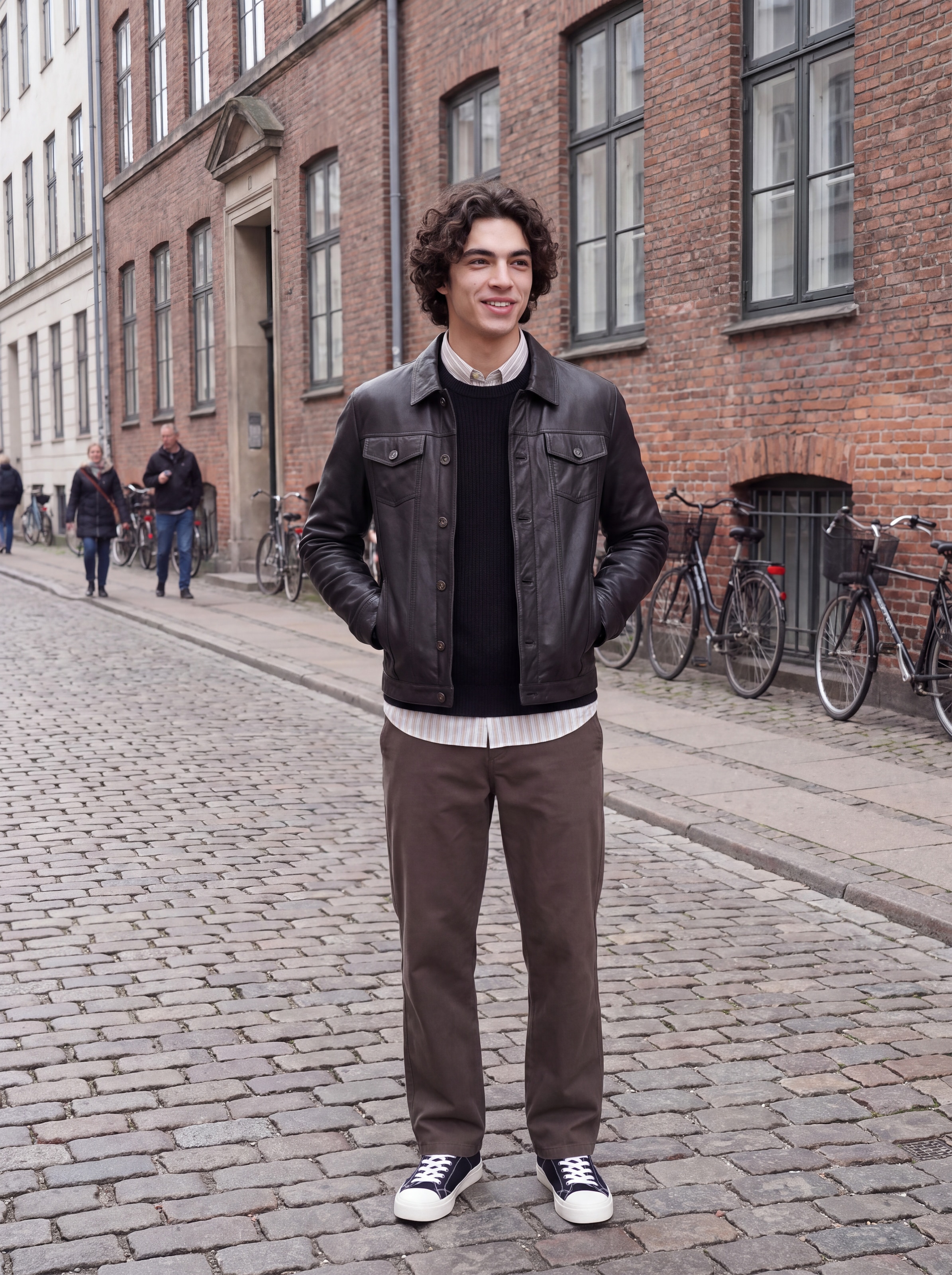Jack & Jones Rundhalspullover »JJCLEVELAND KNIT CREW NECK« Materialmix, normal geschnitten