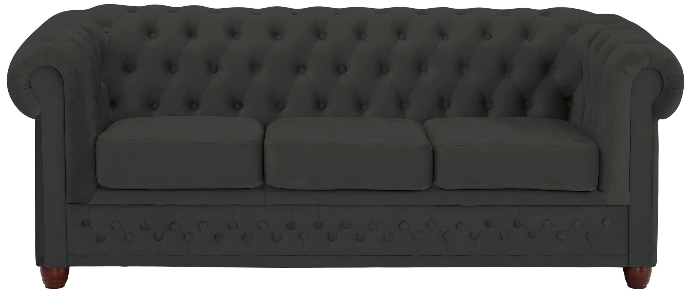 Home affaire Chesterfield-Sofa »New Castle« mit hochwertiger Knopfheftung in Chesterfield-Design, B/T/H: 203/86/72