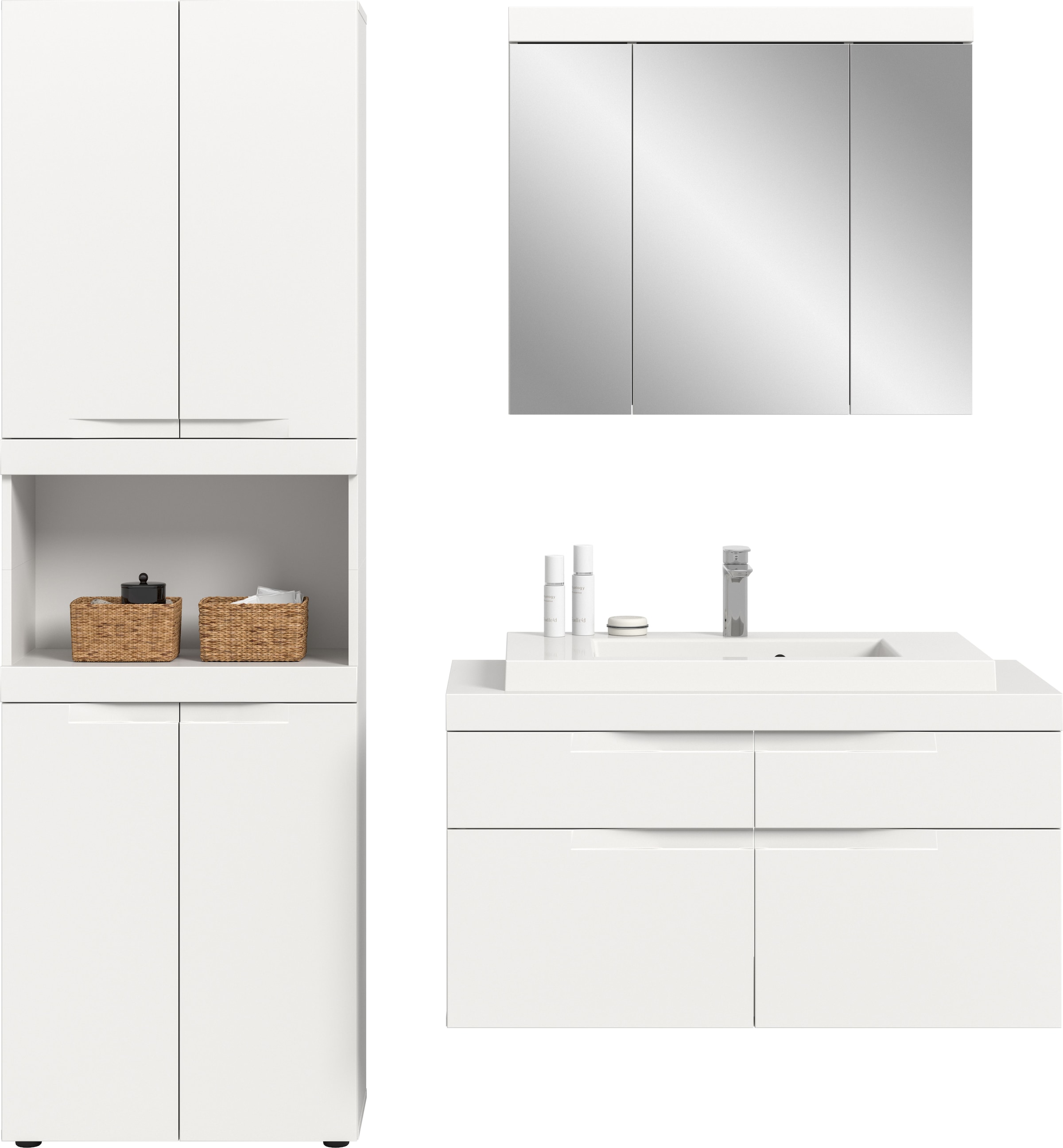 GOODproduct Badmöbel-Set »MAOI, 3-teilige Badkombination, hochwertige MDF Front«