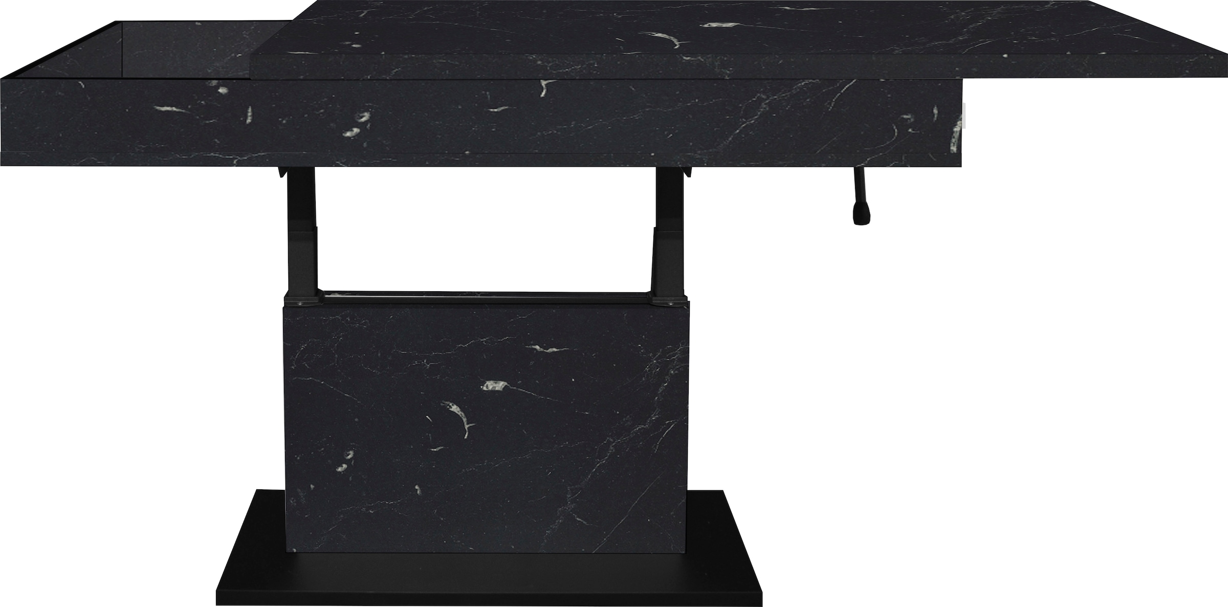 Mäusbacher Couchtisch »Lift Couchtisch« höhenverstellbar 58-77cm,Tischplatte aufziehbar, Staufach, 110cm breit