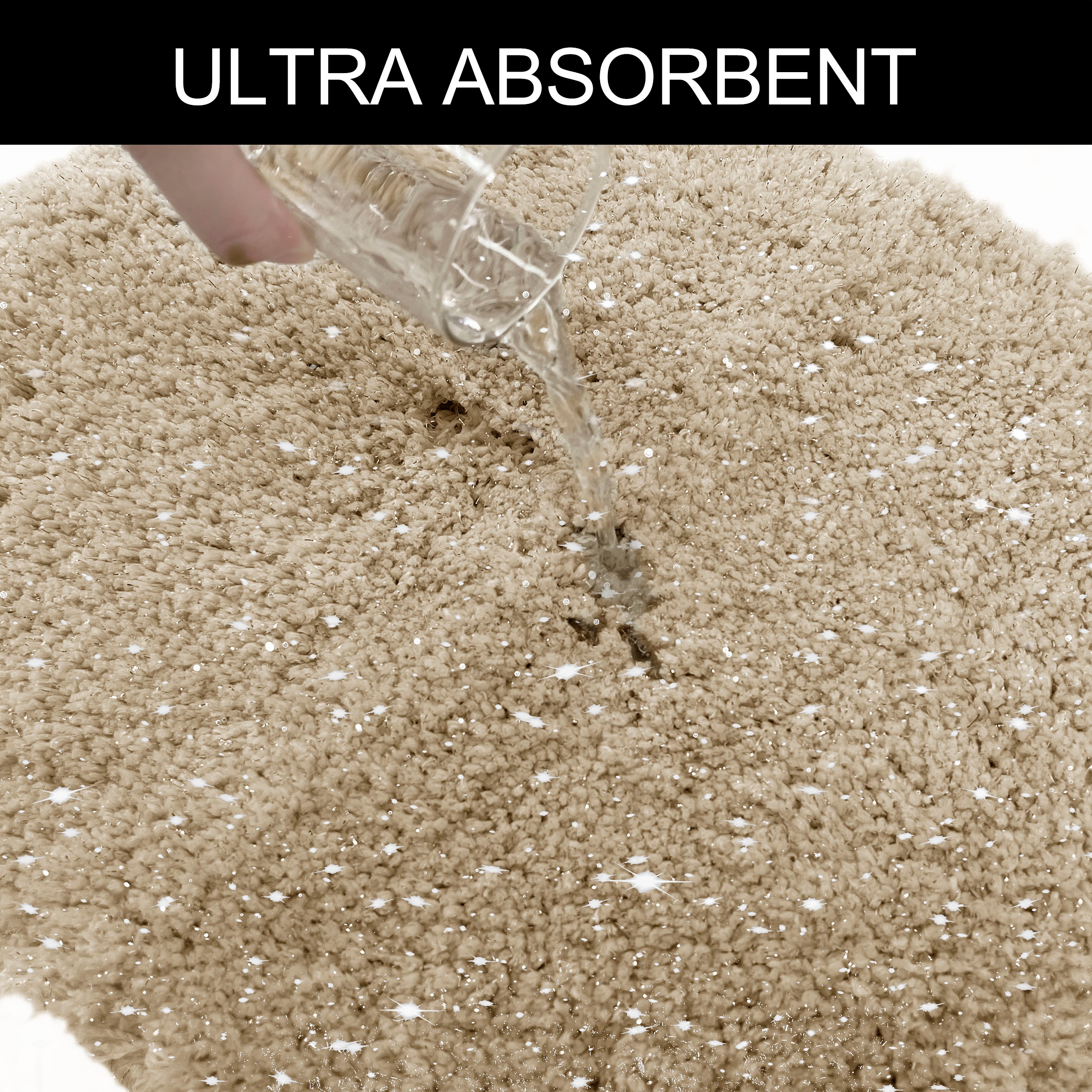 my home Tapis de bain »Glitzer, Badvorleger, Badezimmer Teppich« Höhe 30 mm Badteppich, Akzente durch Glitzer-Garn