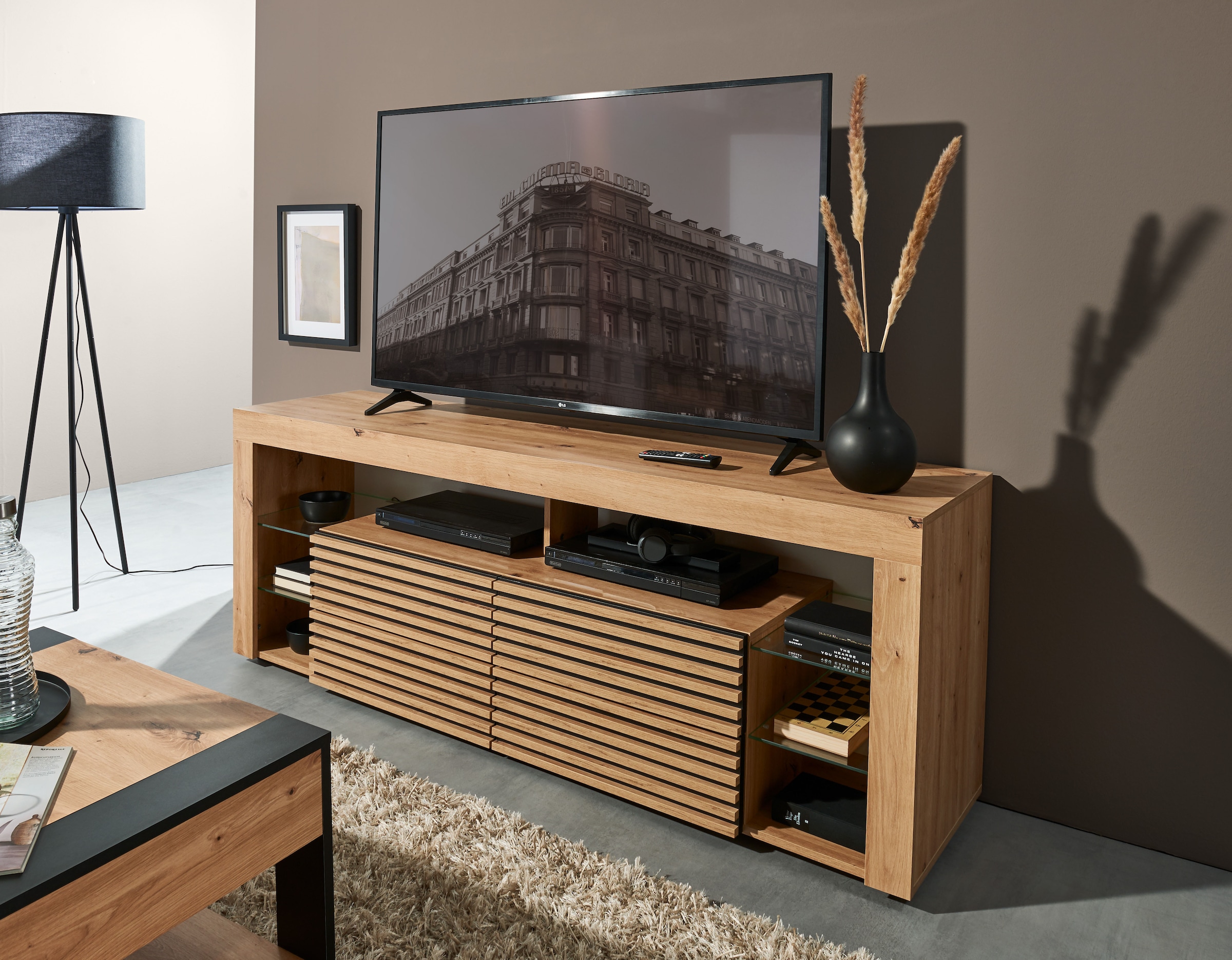 Stolkom Meuble TV »Goal TV Lowboard, B/H/T 179x67x 44 cm« 1 cuis tlg. %RESET$