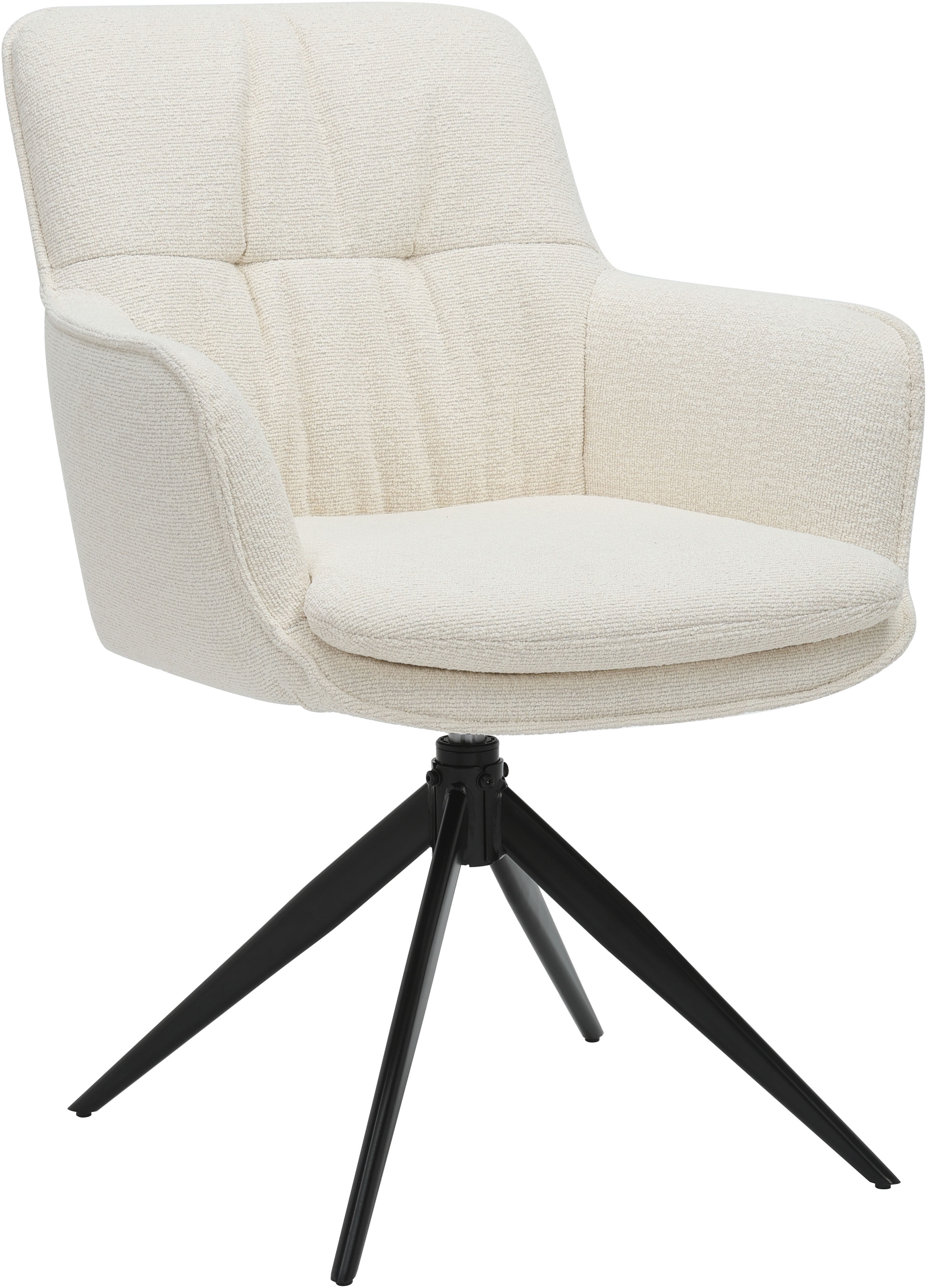 GOODproduct Chaise de salle à manger »Nordtrud« () 1 cuispflegeleichter Webstoff Bezug, pulverbeschichtetes Metallgestell