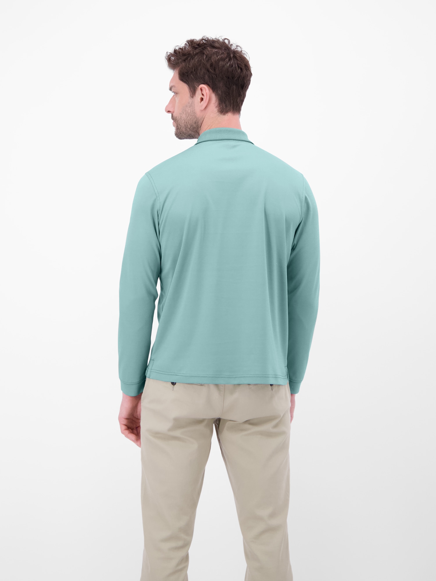 LERROS Sweatshirt »Langarm Polo mit Brusttasche aus Baumwollmix«
