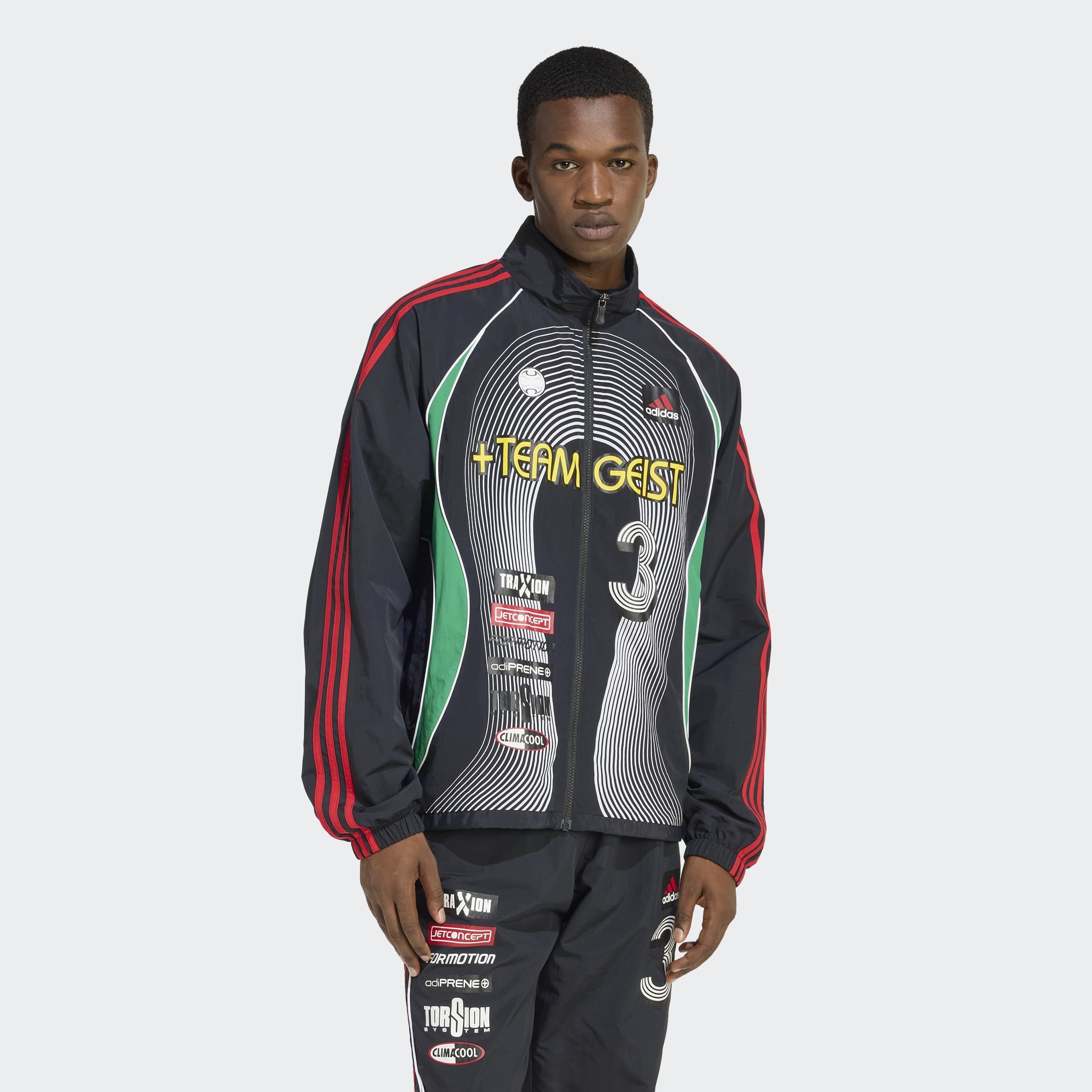 adidas Originals Veste d'entraînement »TEAMGEIST MOTO TRACK« lockere Passform, aus weichem Material