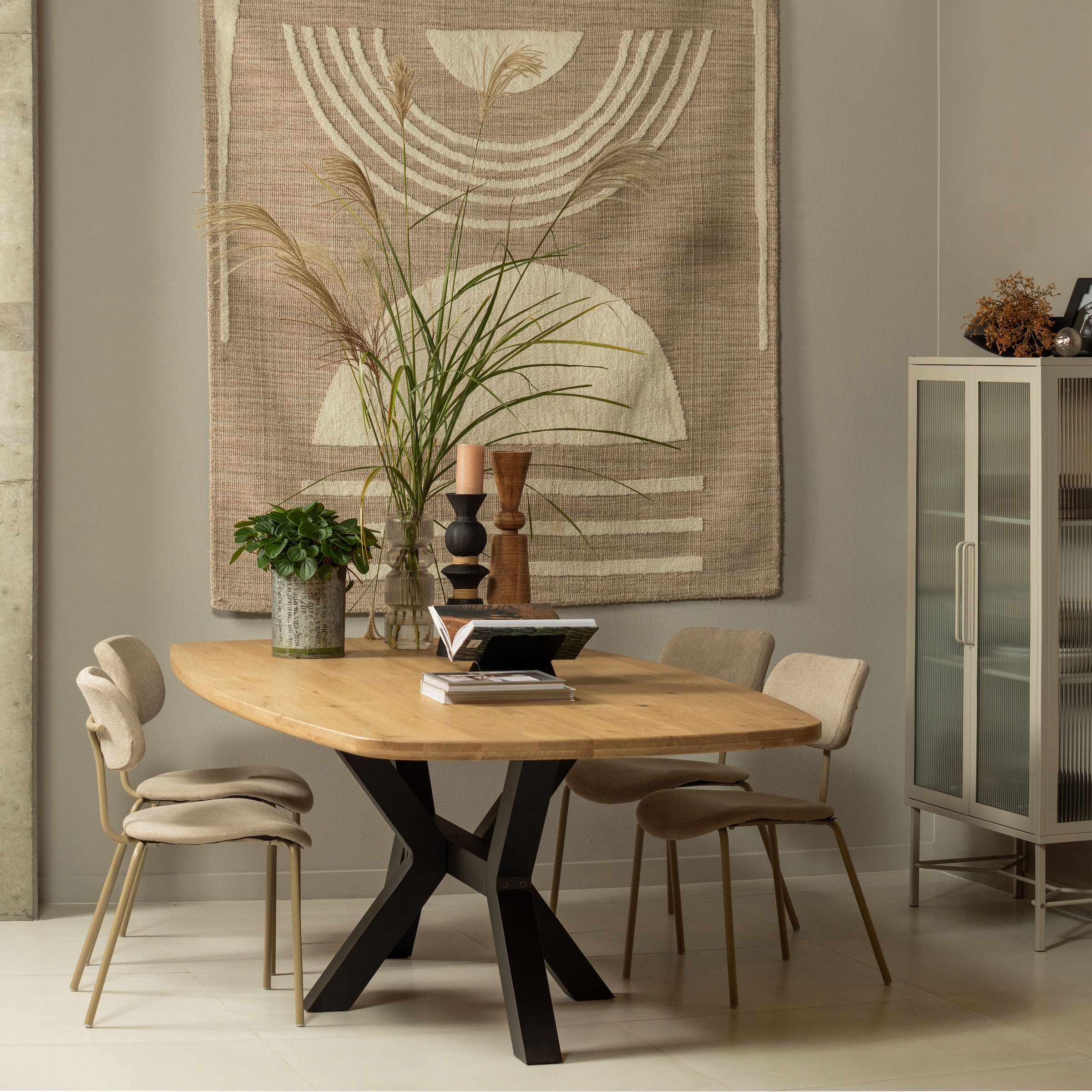 WOOOD Esszimmerstuhl »Link mit Ella-Chenillebezug und Metallgestell B 44 x T 52 x H 78 cm« (Set) 2 Stk.(Set, 2 St) Tragkraft 90 kg, stapelbar, Sehr hohe Verschleissfestigkeit