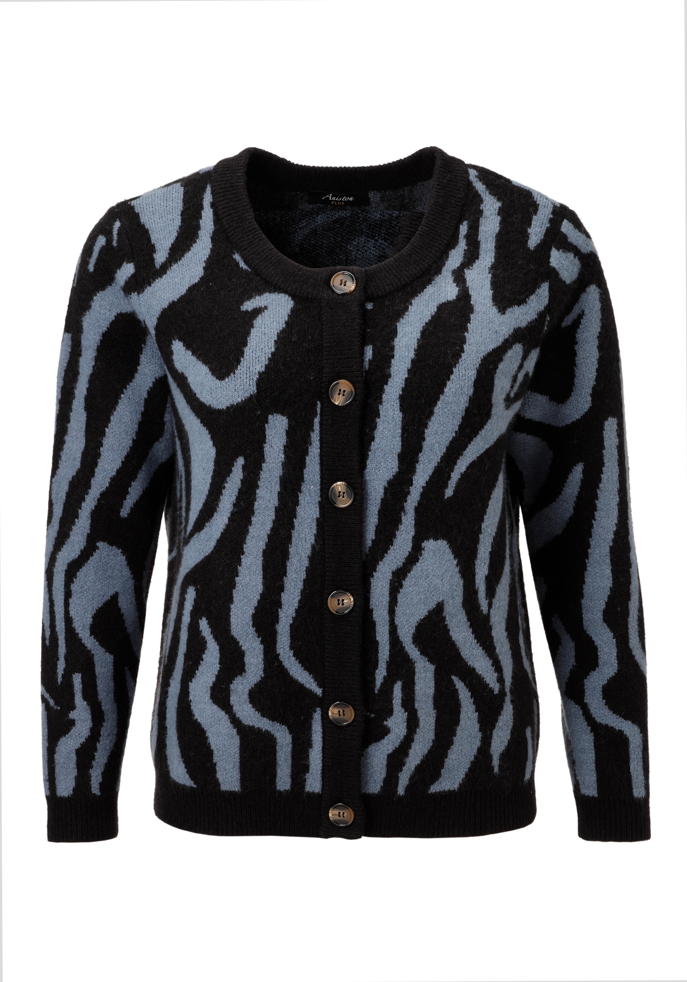 Aniston PLUS Veste en tricot mit auffälligen Strickmuster - NEUE KOLLEKTION