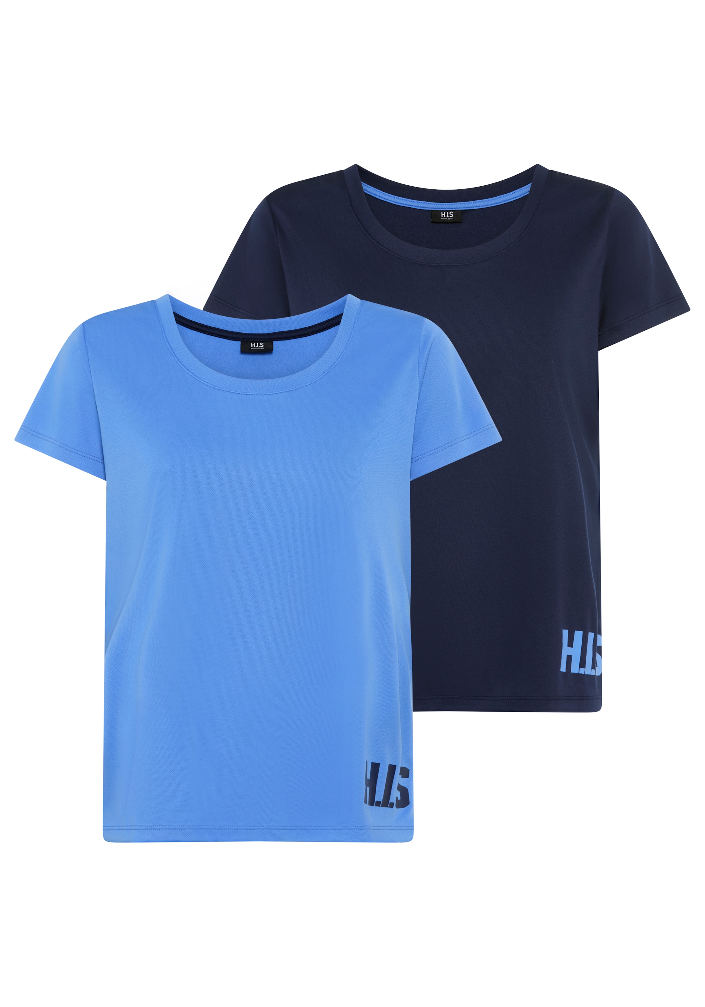 H.I.S T-shirt fonctionnel Spar-Set, 2er-Pack,  figurbetonter Schnitt,  sportlicher Look,  mit trendigem Logodruck