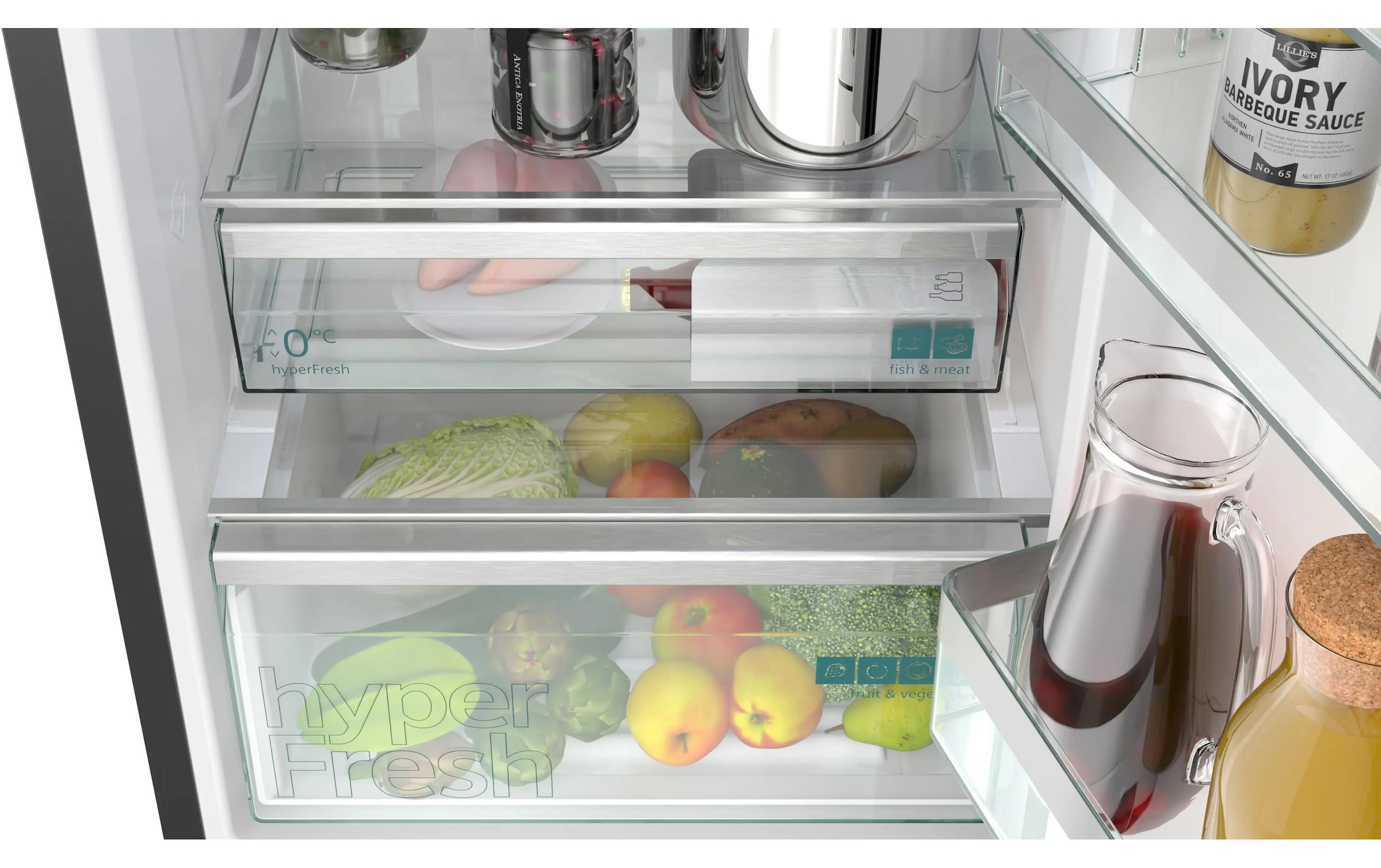 SIEMENS Combiné réfrigérateur/congélateur iQ700 »KG39NSBBF« 203 cm hoch 60 cm breit Elegantes Design in mattem Schwarz und kein Abtauen dank Total noFrost