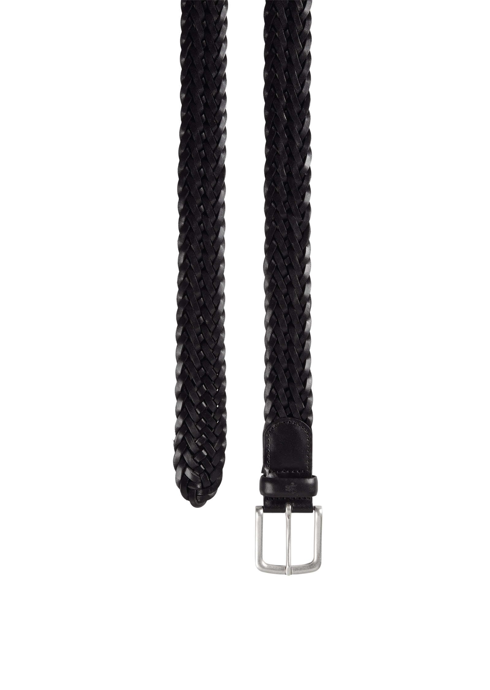 Marc O'Polo Ceinture tressée lanières de cuir tressées étroites, boucle carrée