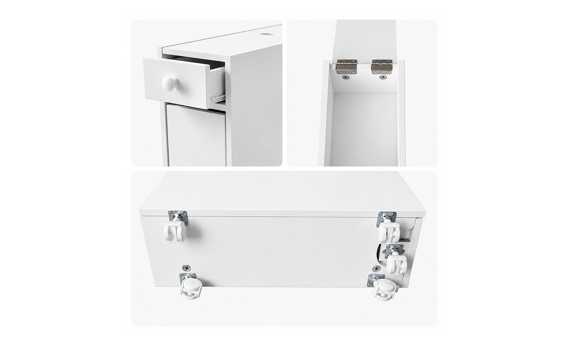 relaxdays Armoire multi-usages »Nischenwagen 16 x 62 cm«