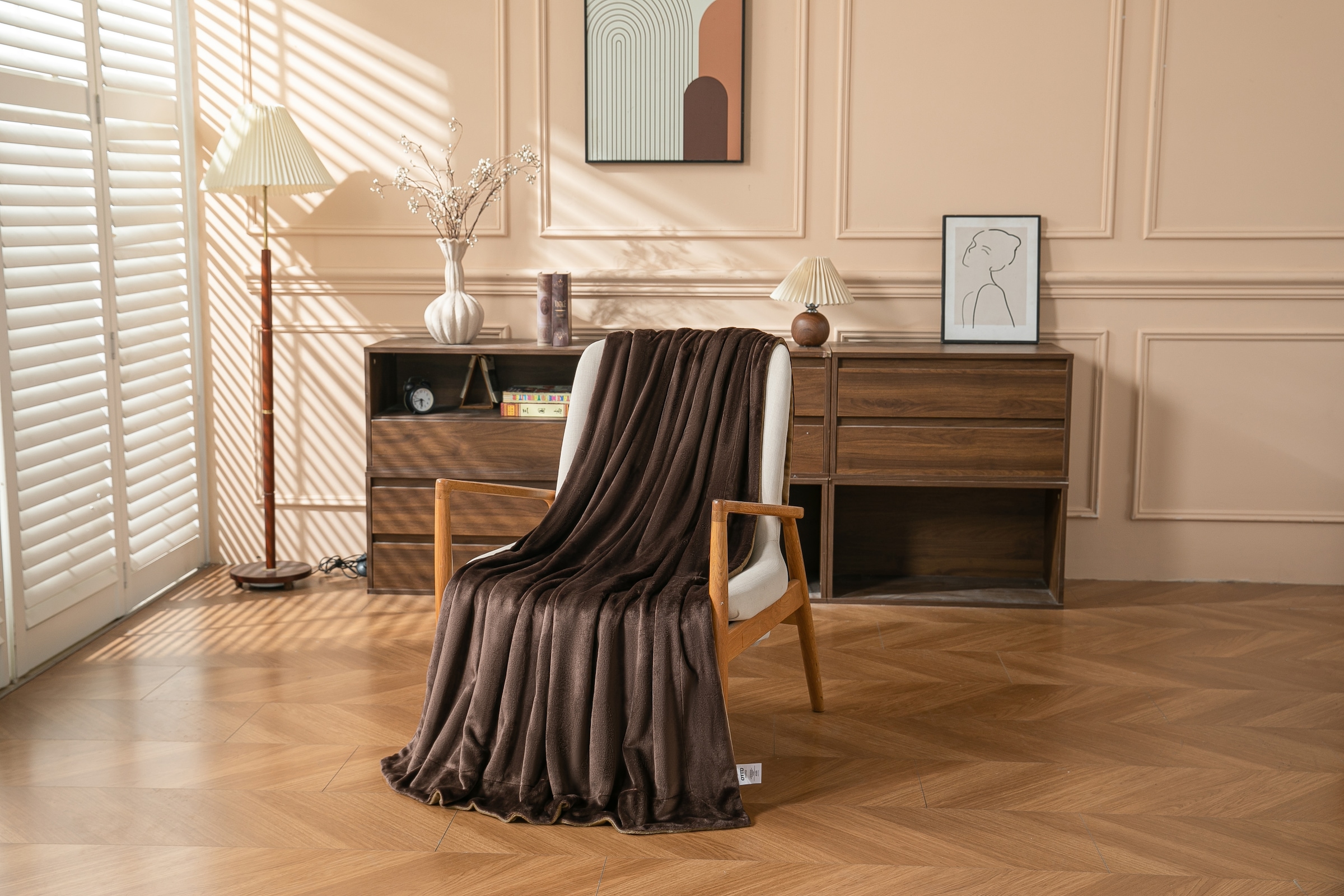 GOODproduct Couverture d'intérieur »Tobbin, zweifarbig, kuschelweiche Tagesdecke« plaid réversible en flanelle, différentes tailles, bicolore