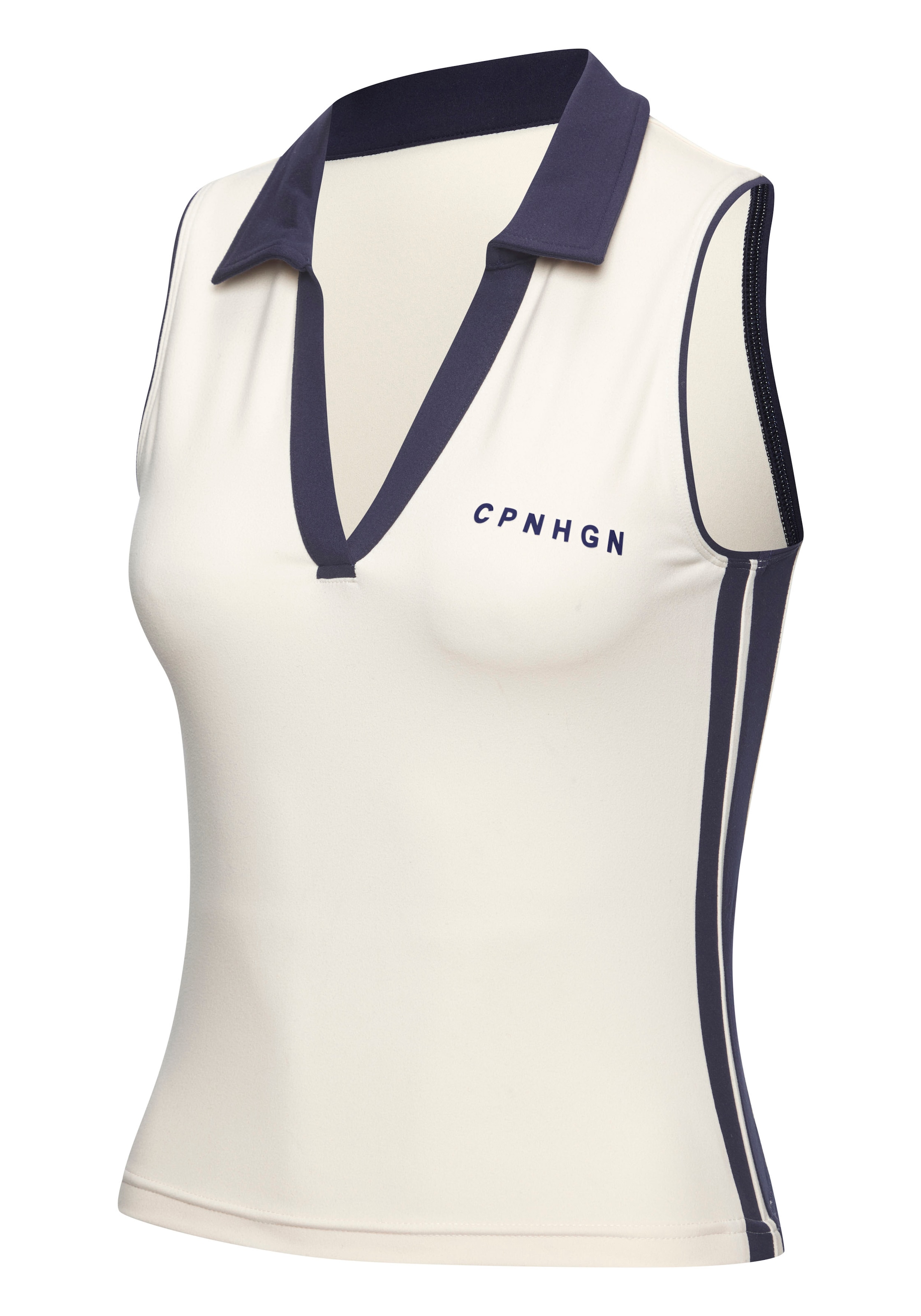 Copenhagen Studios Poloshirt mit seitlichen Kontraststreifen