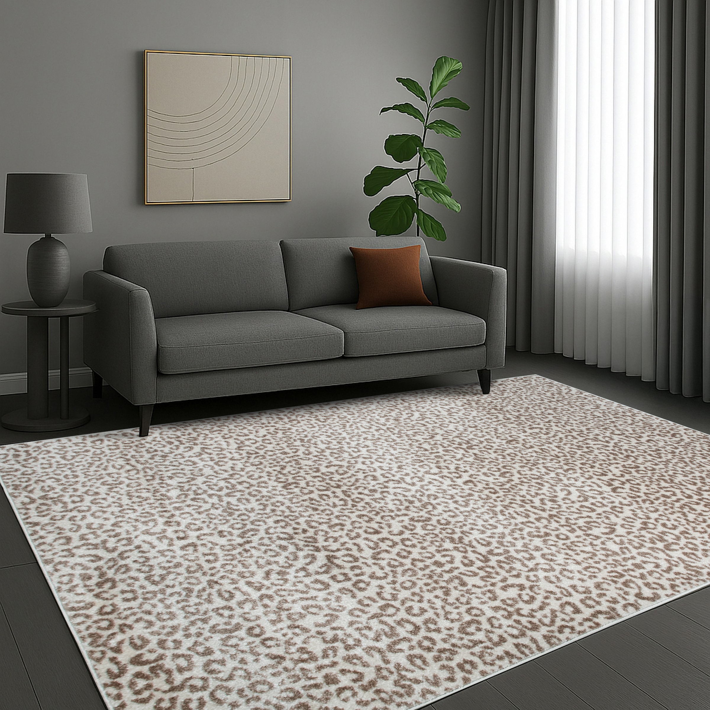GOODproduct Teppich »Fynna, Leoparden-Muster, Animalprint« rechteckig 9 mm Höhe besonders weicher Flor, Wohnzimmer, Schlafzimmer, Esszimmer, Leo