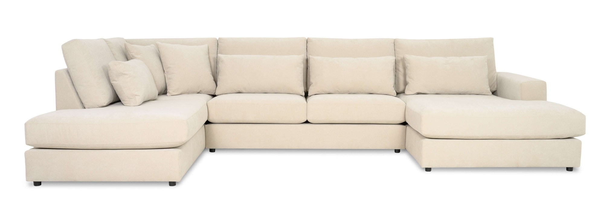 GOODproduct Paysage de salon »Nivette, weiches Chenille« Breite 386 cm, U-Form, bodentief, 6 Zierkissen inkl.