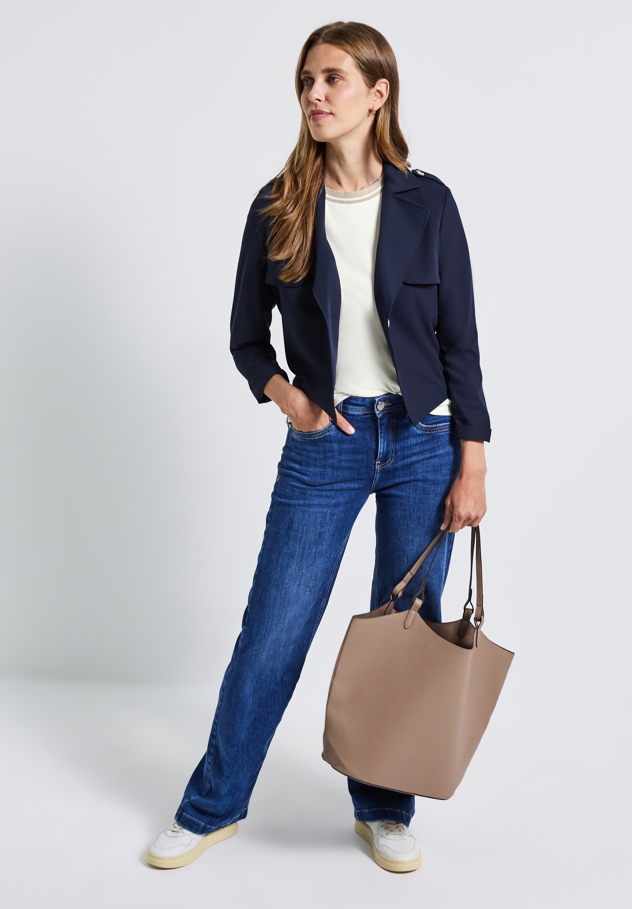 STREET ONE T-Shirt mit Rippdetail