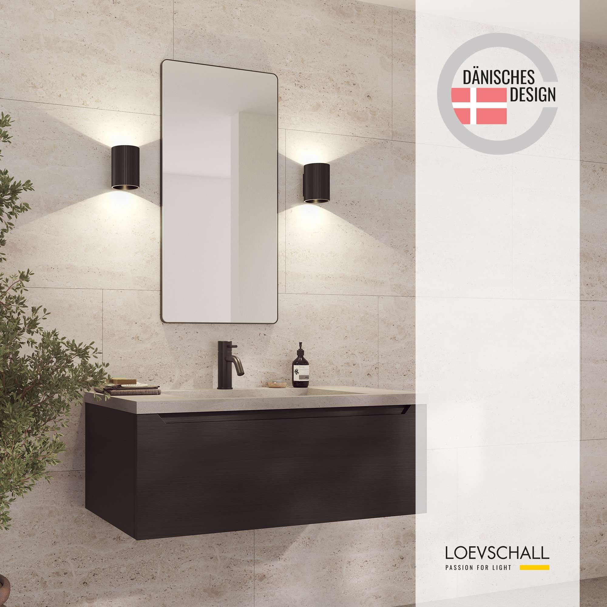 Loevschall Miroir »Refine Wandspiegel rechteckig – eleganter Designspiegel mit edlem« Rahmen in vielen Grössen & Farben für Bad, Flur & Schlafzimmer