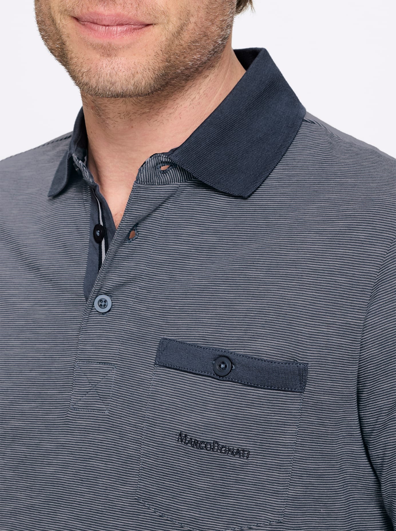 Marco Donati Langarm-Poloshirt »Langarm-Shirt« 1