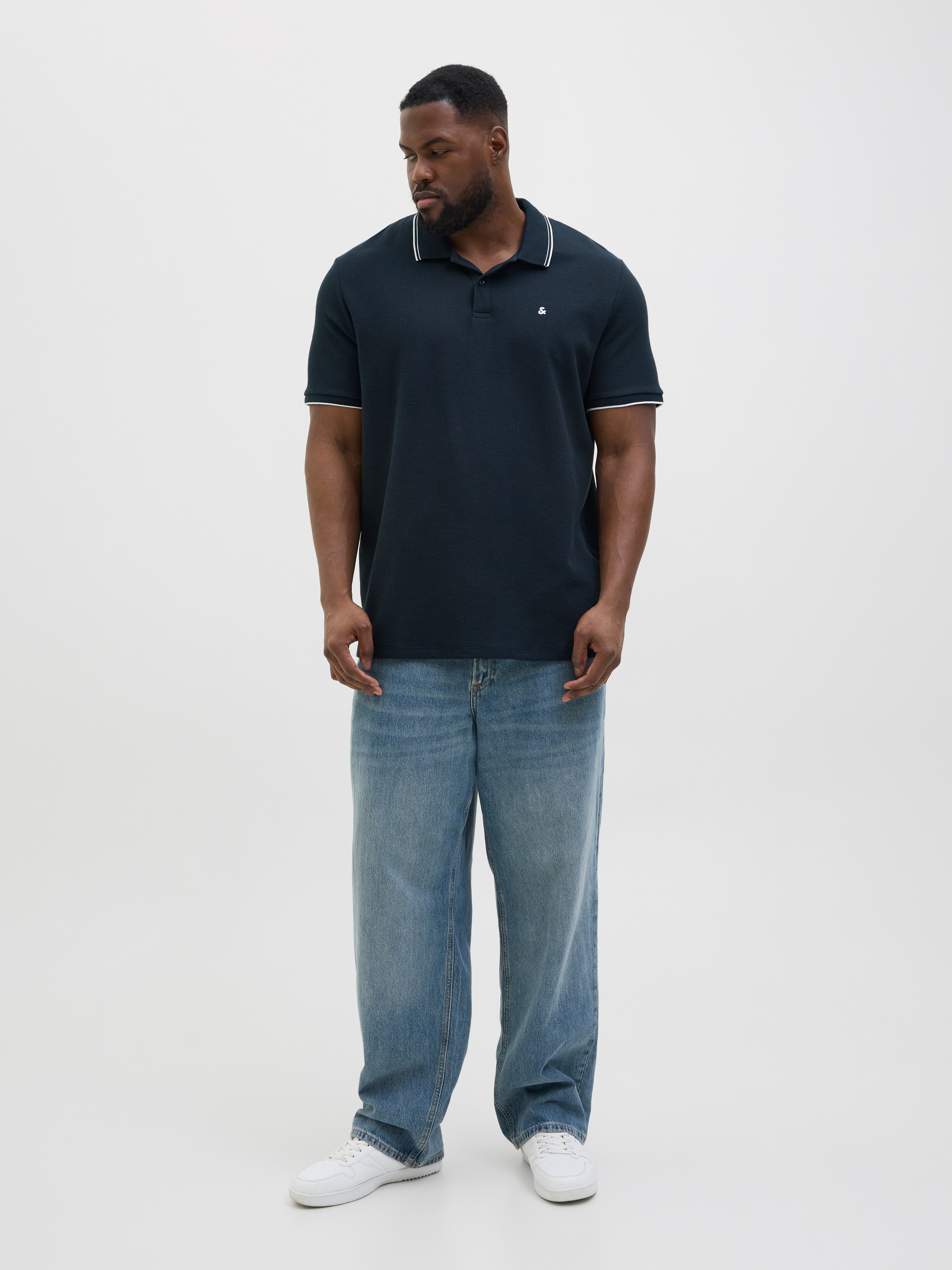 Jack & Jones PlusSize Polo »JJEAUSTIN POLO SS NOOS PLS« mit Polokragen