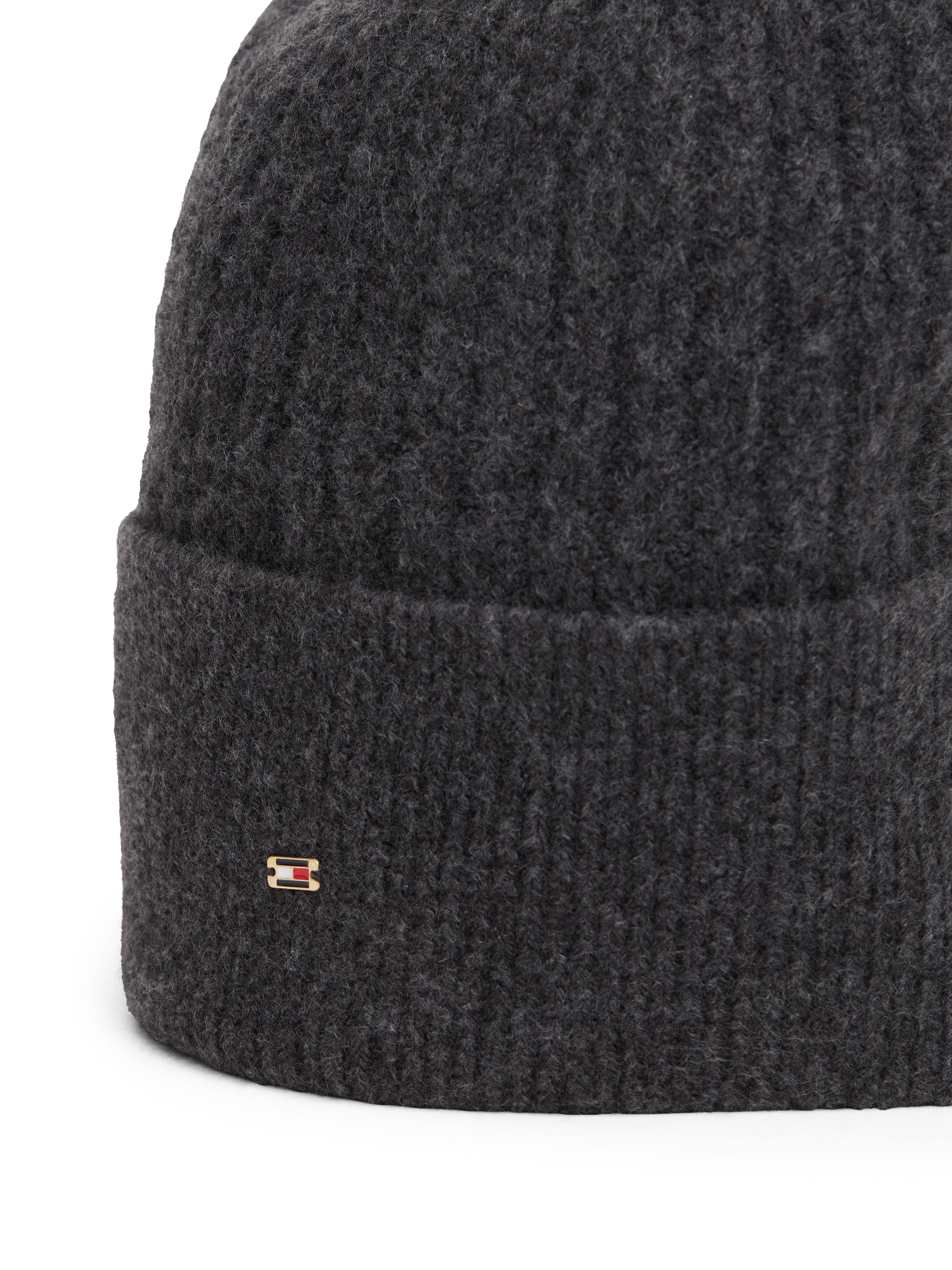 Tommy Hilfiger Beanie »TH CABLE ENAMEL FLAG BEANIE« Regular fit