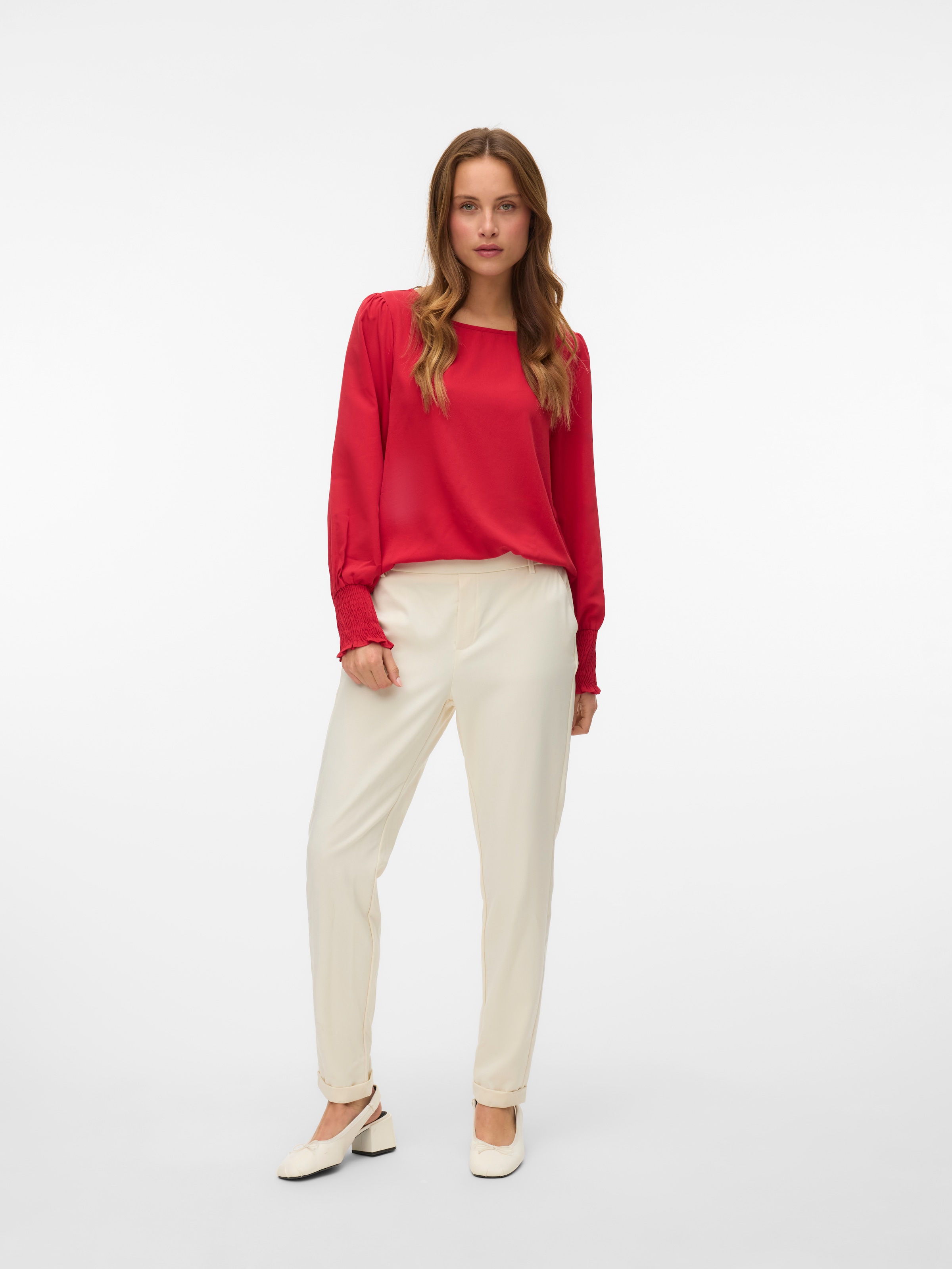 Vero Moda Pantalon de costume »VMMAYA MR LOOSE SOLID PANT NOOS«  knöchelfreie Form mit Saumaufschlag