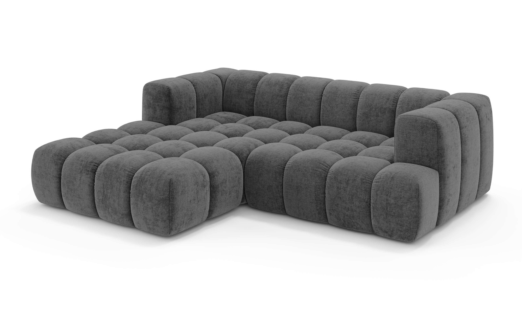 homsy by Ana Johnson Canapé d'angle »»XL« BOUBELLE L-Form extra tief, Design: Bubble-Optik, Breite 247cm« hoher Sitzkomfort dank Wellenunterfederung, XL Sitztiefe 100 cm