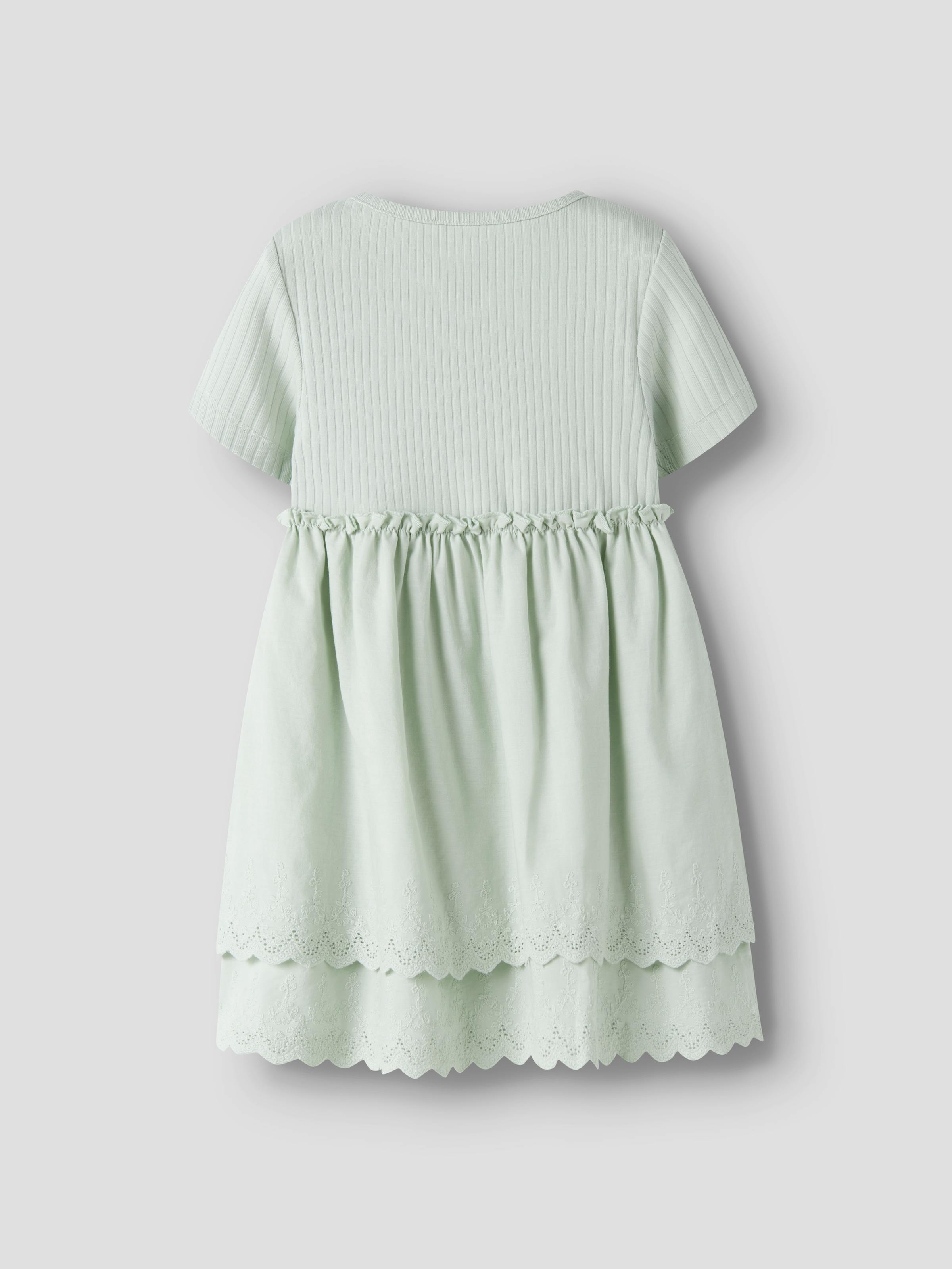 Name It Mini-robe »NMFHAVELLE SS DRESS« mélange de coton, coupe régulière, broderie ajourée