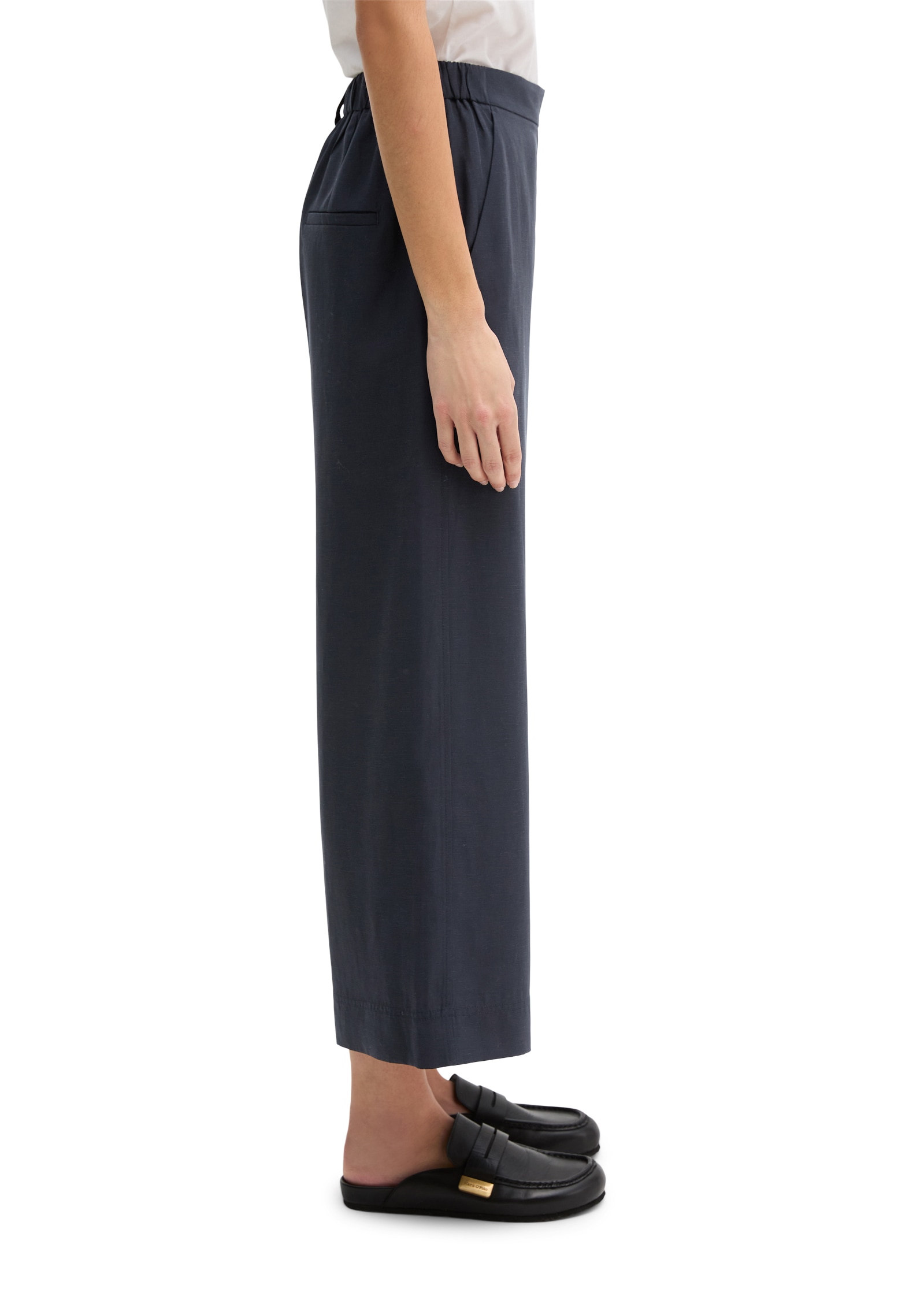 Marc O'Polo Pantalon à taille extensible »MARGO Wide«  Model Margo wide aus Lyocell-Leinen-Mix, elastischer Bund